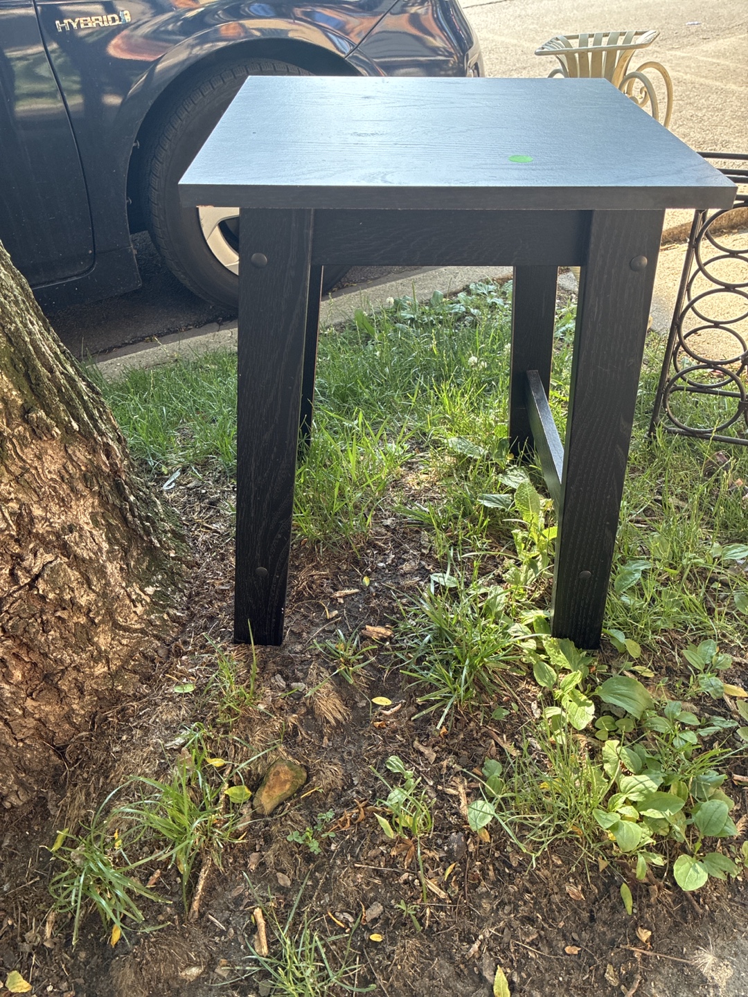 Black Wooden Side Table