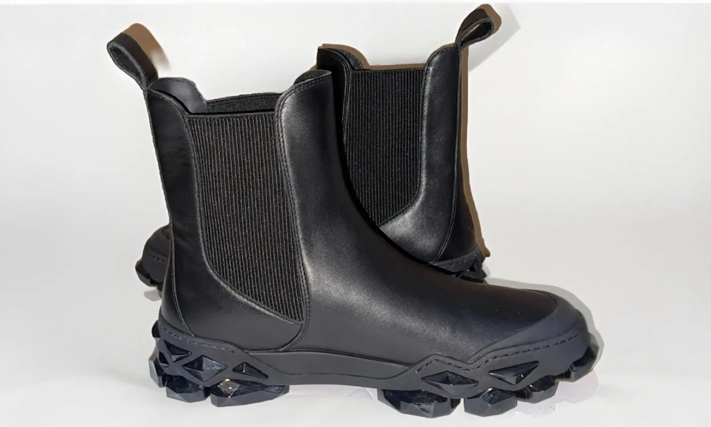 Jimmy Choo Diamond x Black Leather Boots - Size 41 thumbnail