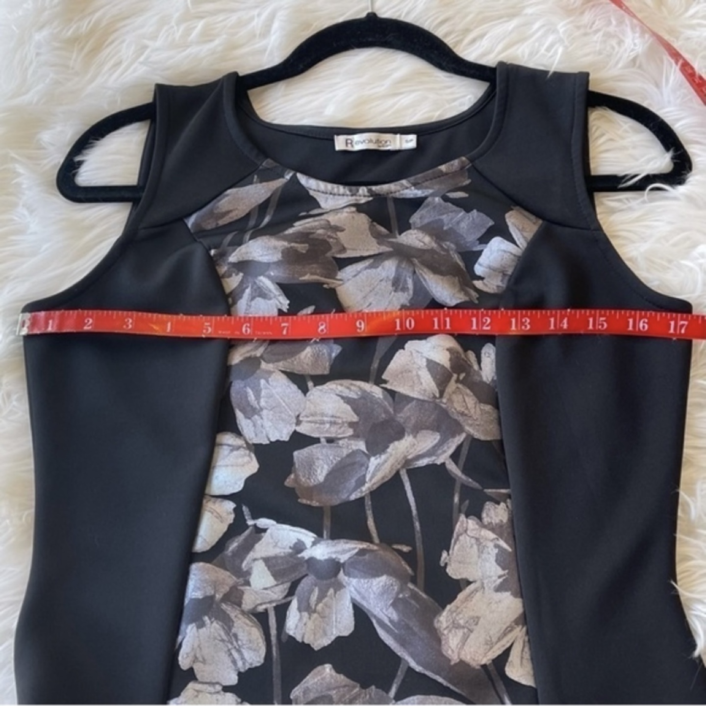 Rickis Metallic Floral Sleeveless Fitted Stretchy Top Size S - photo 5