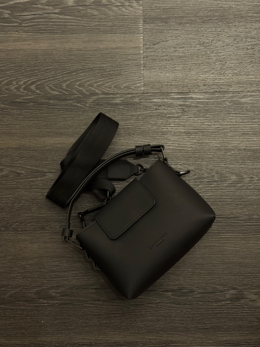 Gaston Luga Black Crossbody Bag