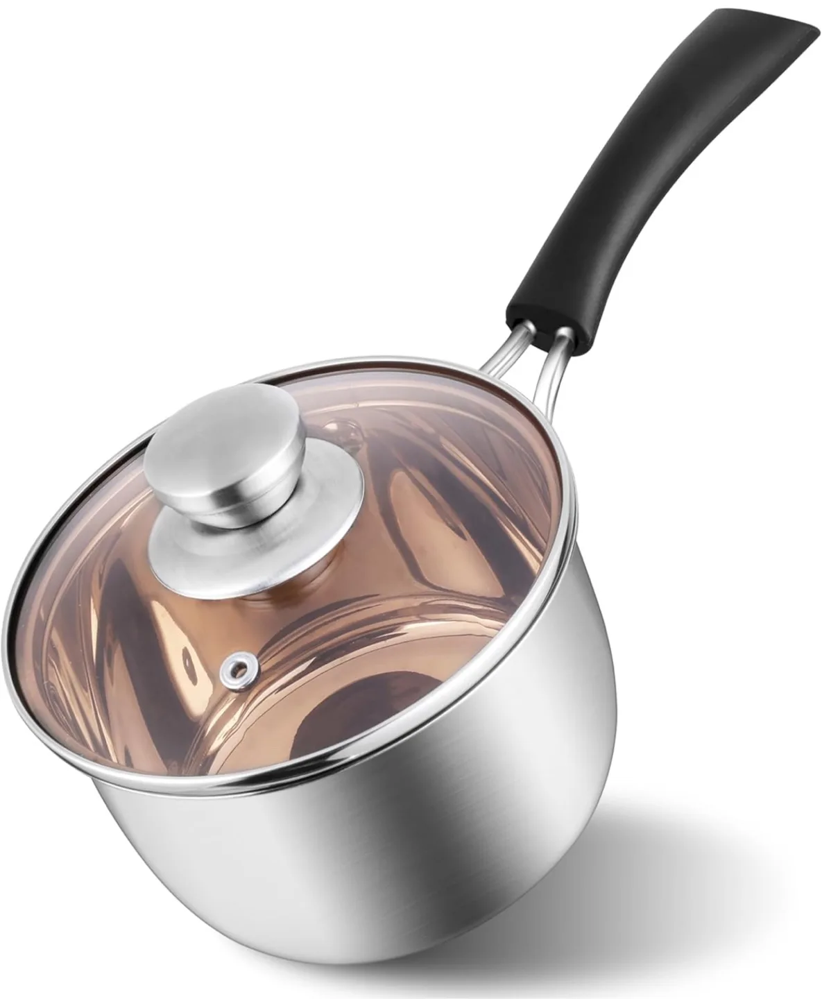 1 QT Saucepan with Lid, 18/10 Stainless Steel thumbnail