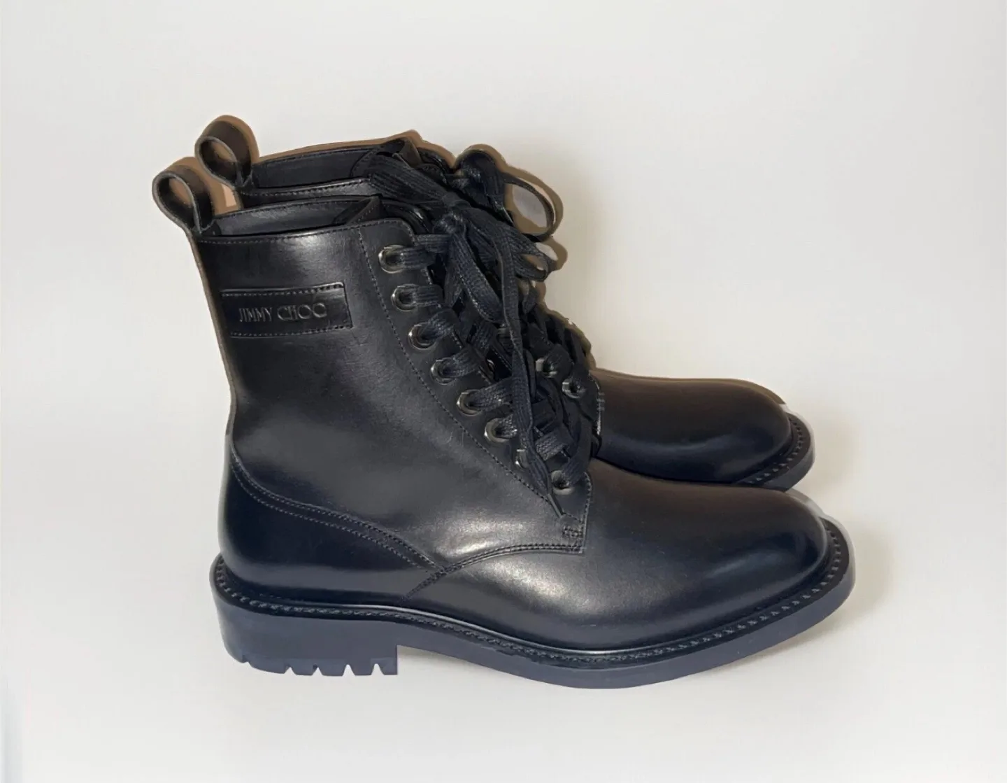Jimmy Choo Touring Black Leather Boots, Size 40.5 thumbnail