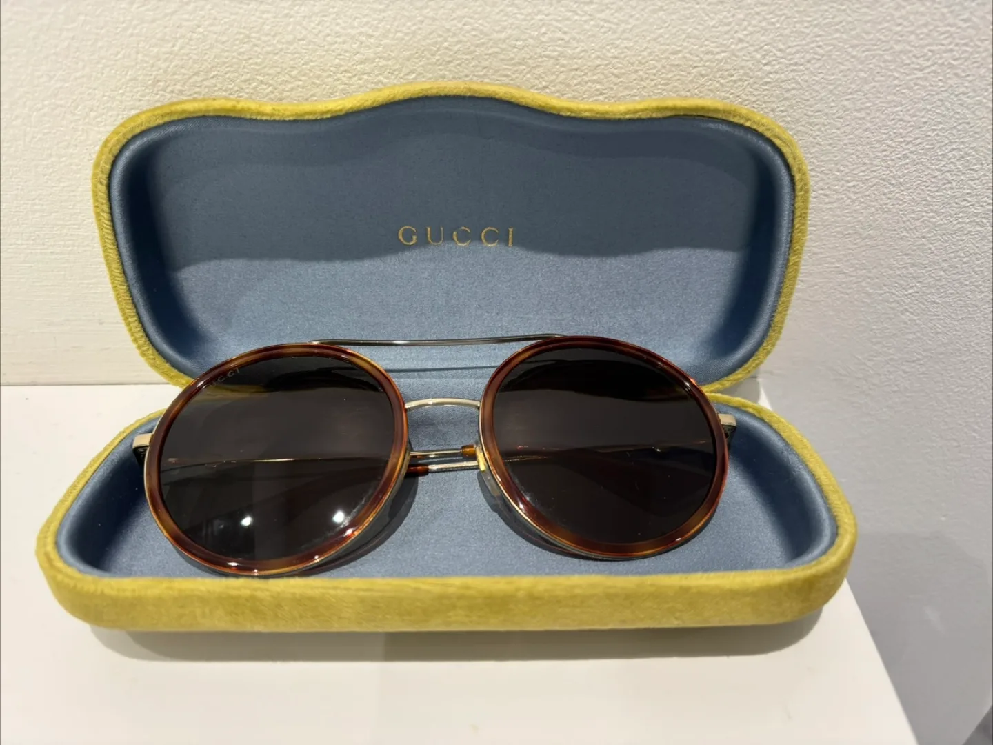 Gucci GG0061S 002 Sunglasses - Gold thumbnail