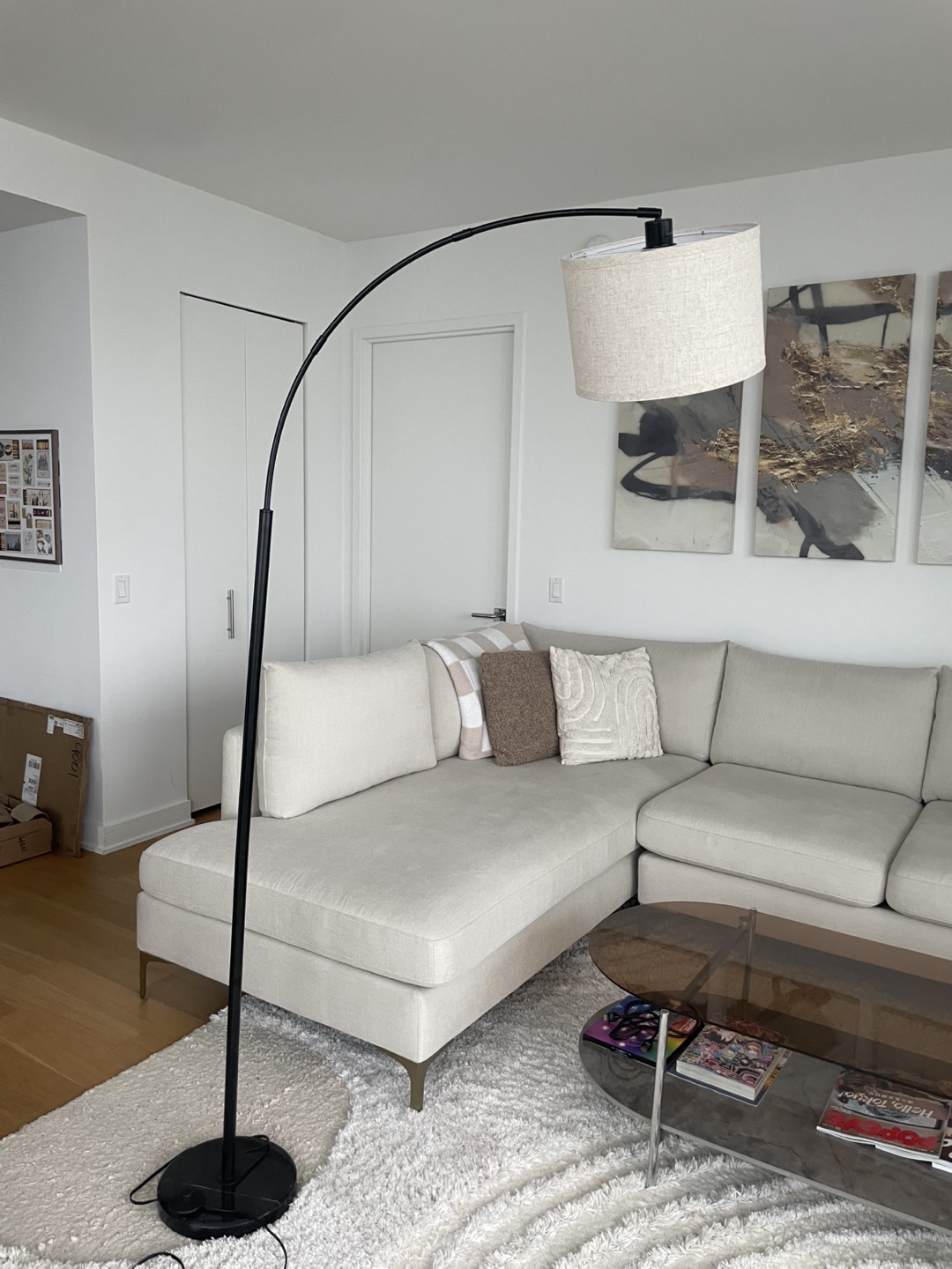 Arc Floor Lamp - Black Marble Base