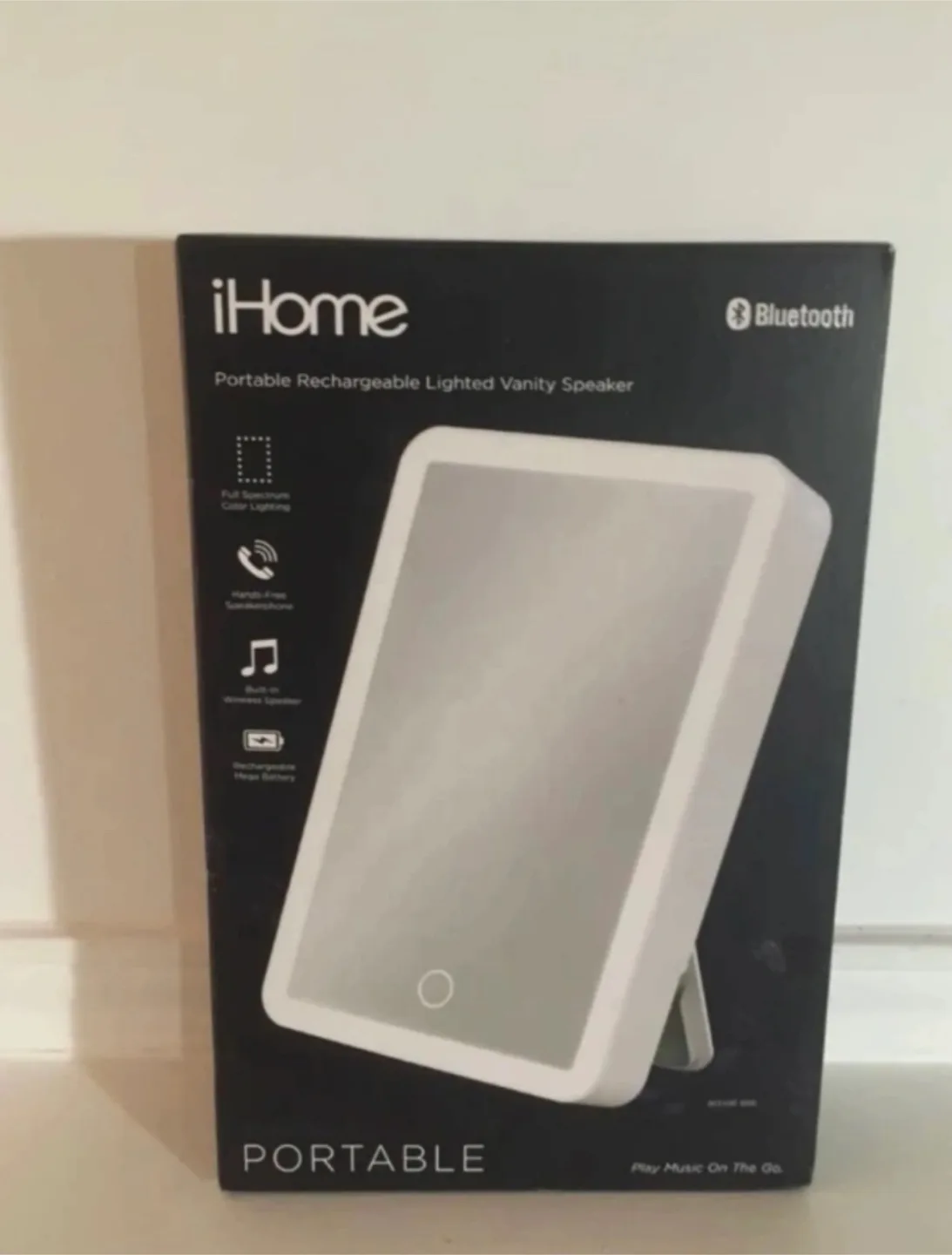 iHome Portable Rechargeable Lighted Vanity Speaker image indicator(2)