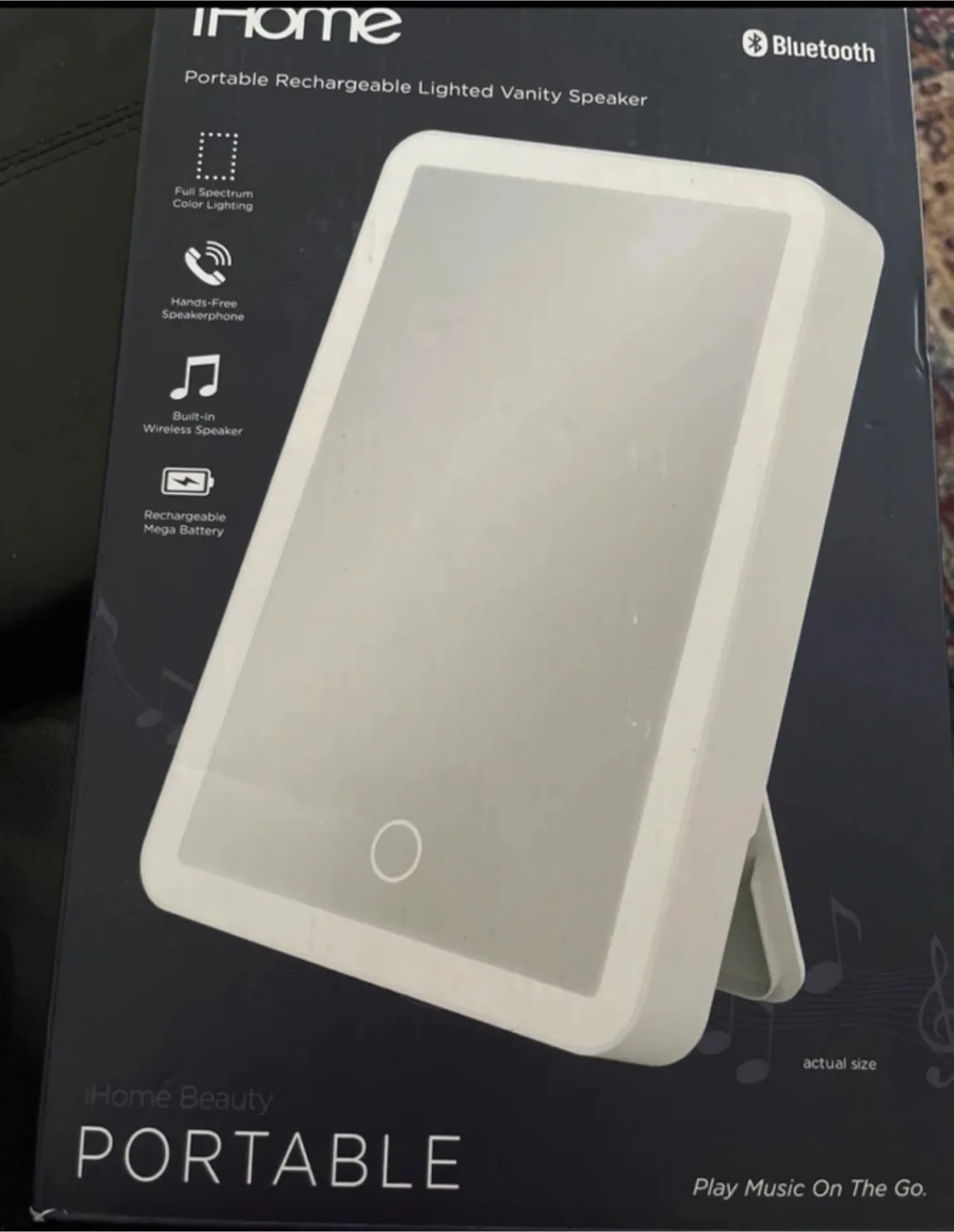 iHome Portable Rechargeable Lighted Vanity Speaker thumbnail