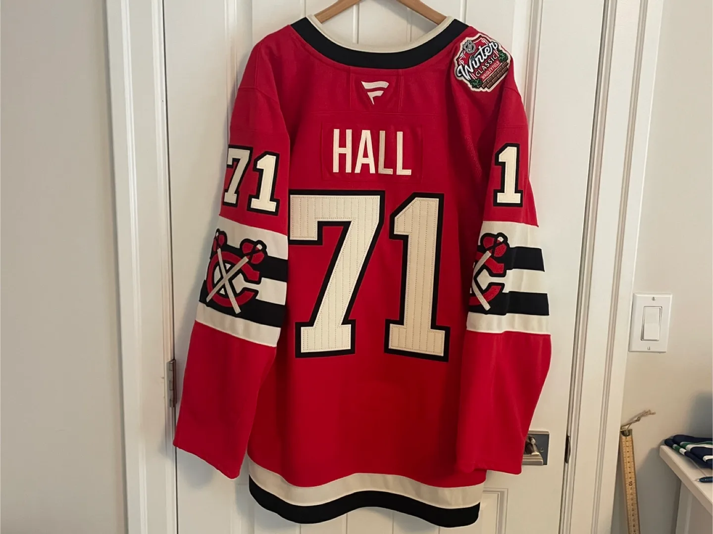 Authentic Winter Classic Blackhawks Taylor Hall Jersey 56 thumbnail