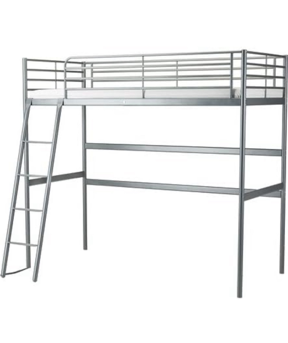 IKEA SVÄRTA Loft Bed Frame - Twin, Silver