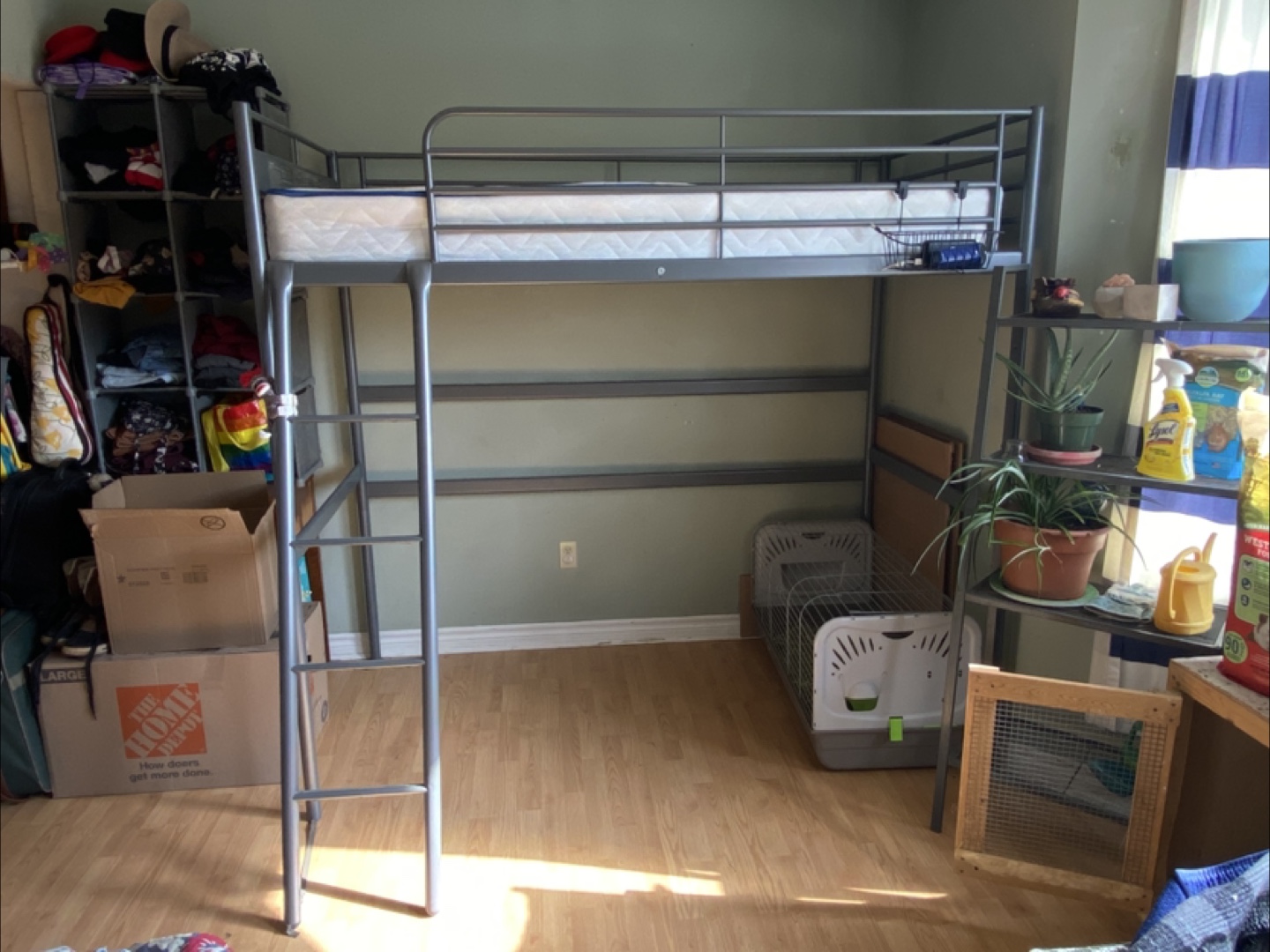 IKEA SVÄRTA Loft Bed Frame - Twin, Silver - photo 2