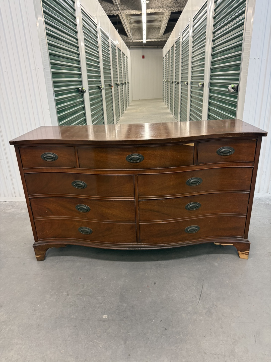 Vintage Brown Wood Dresser