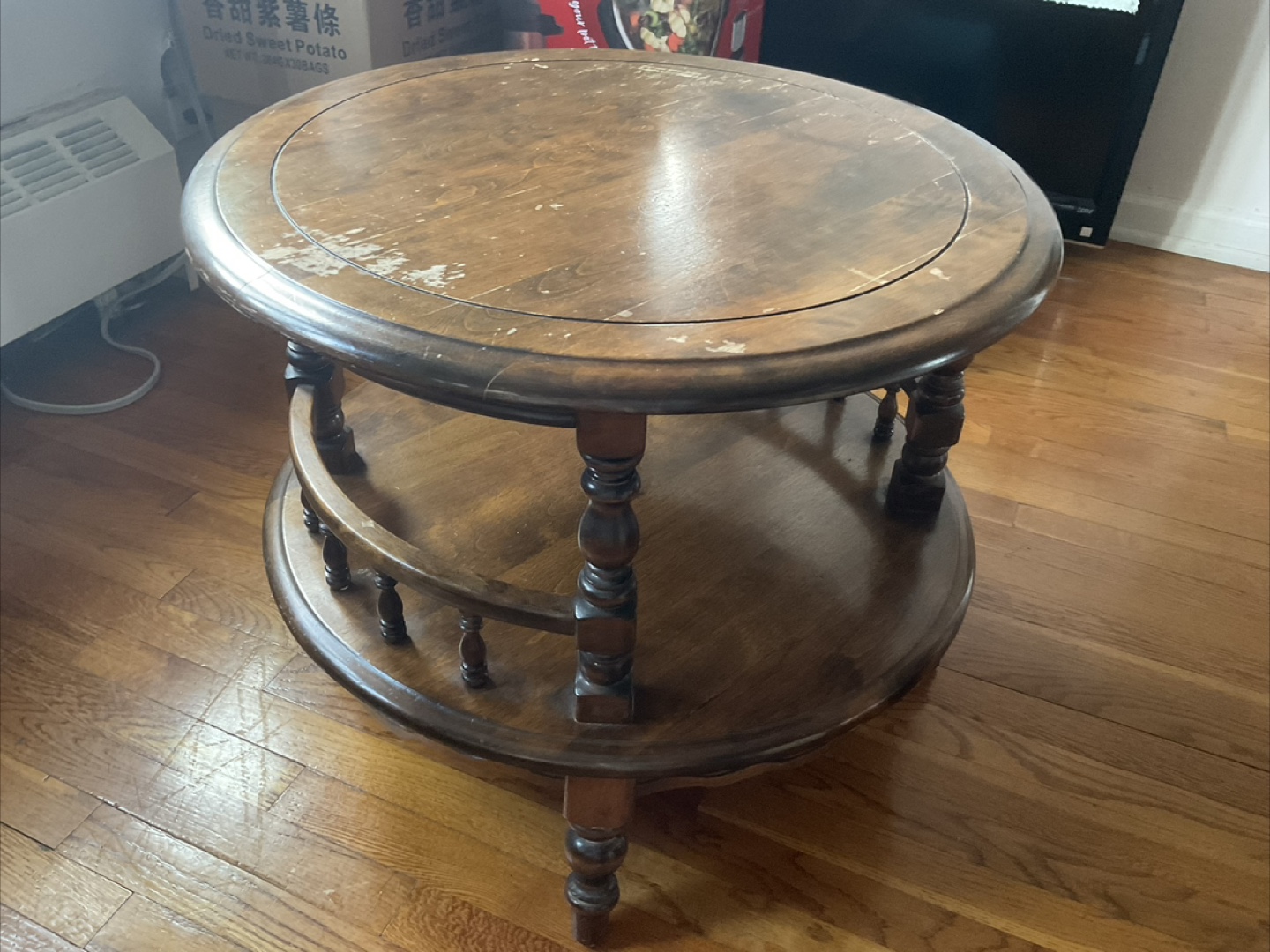 Soild Wood Round Coffee Table - photo 4