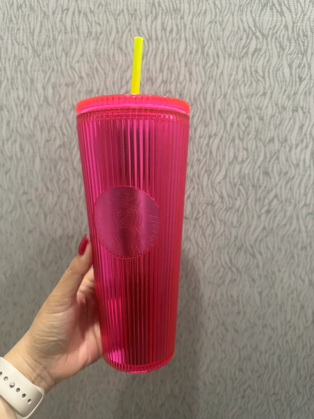 Starbucks Pink Ribbed Tumbler - 24 oz image indicator(2)