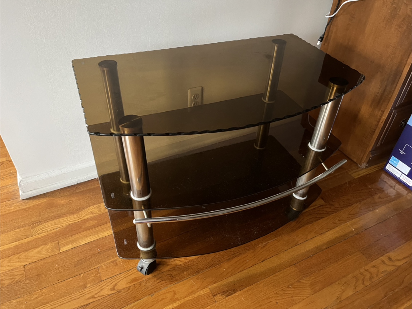 Black Glass TV Stand