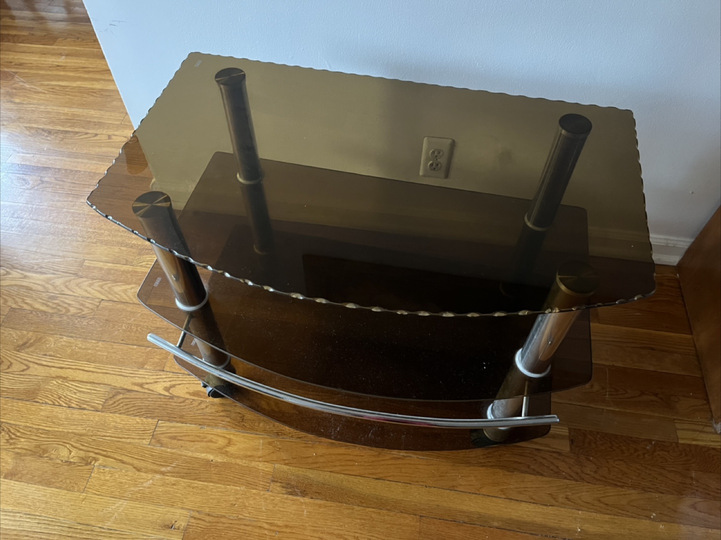 Black Glass TV Stand - photo 2