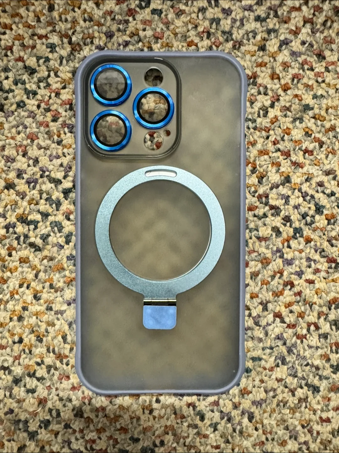 iPhone 15 Pro Case with MagSafe and Stand - Blue thumbnail