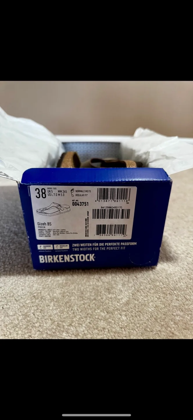 Birkenstock Gizeh BS Sandals, Size US 7-7.5, New thumbnail