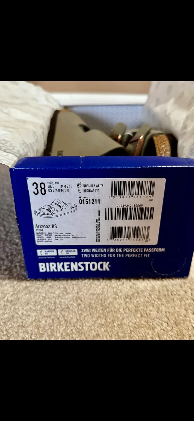 Birkenstock Arizona BS Stone Sandals - Size 7 (US) thumbnail
