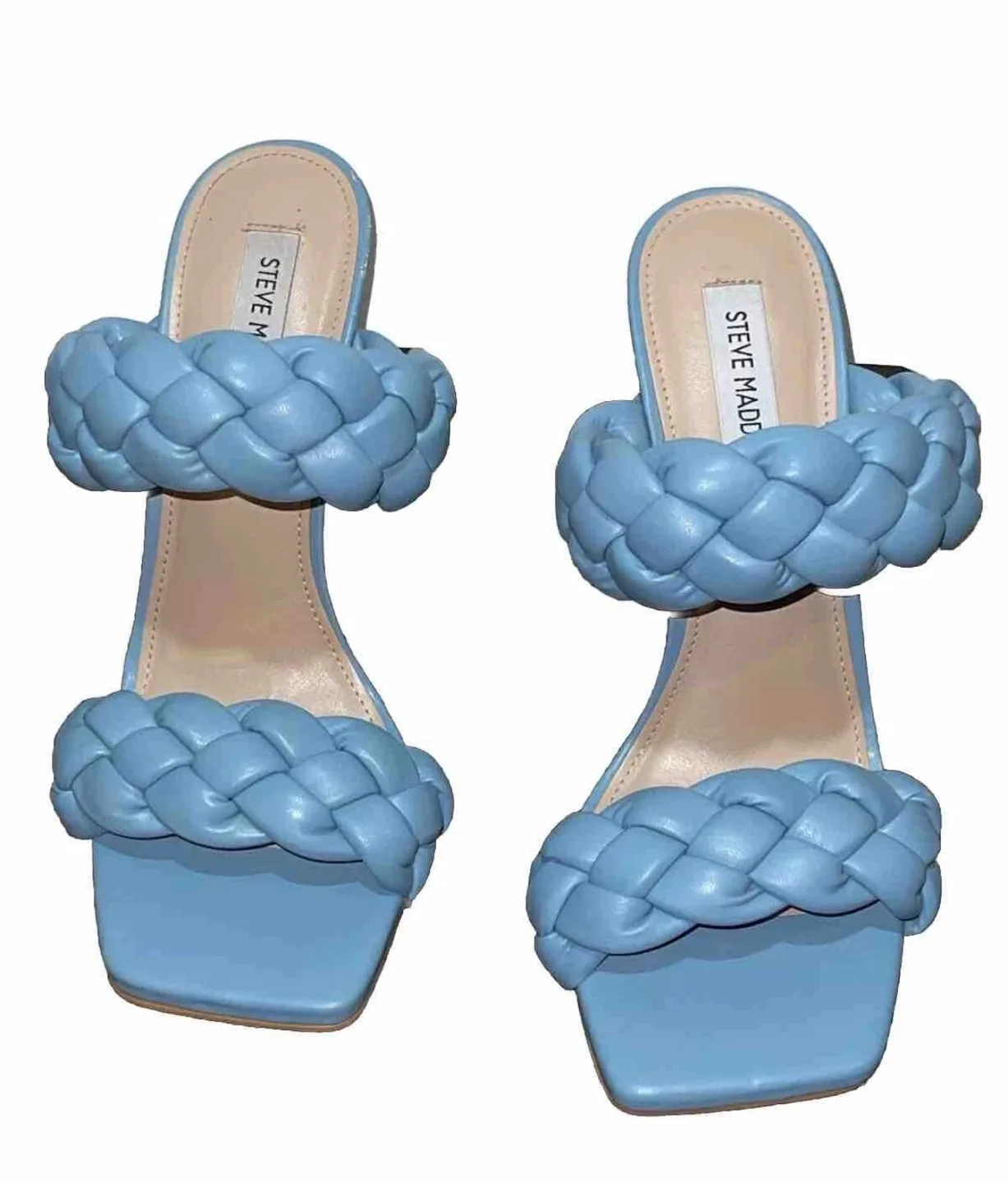 Steve Madden Kenley Blue Braided Heels - Size 10 thumbnail