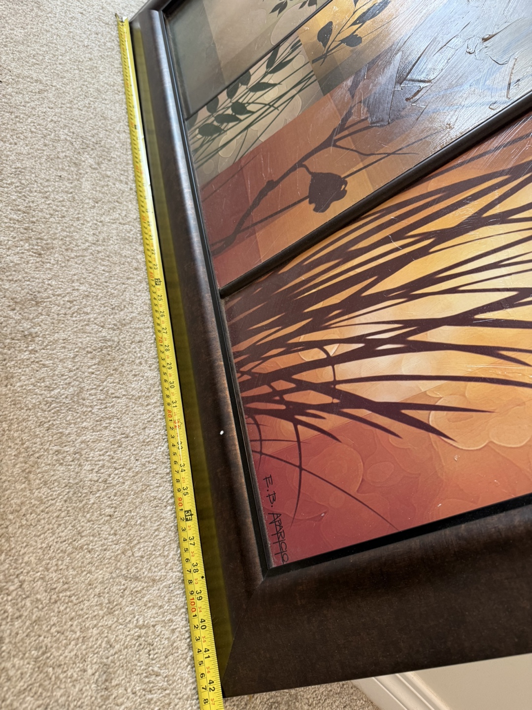 Framed Floral Wall Art - 42 x 30 inches - photo 4