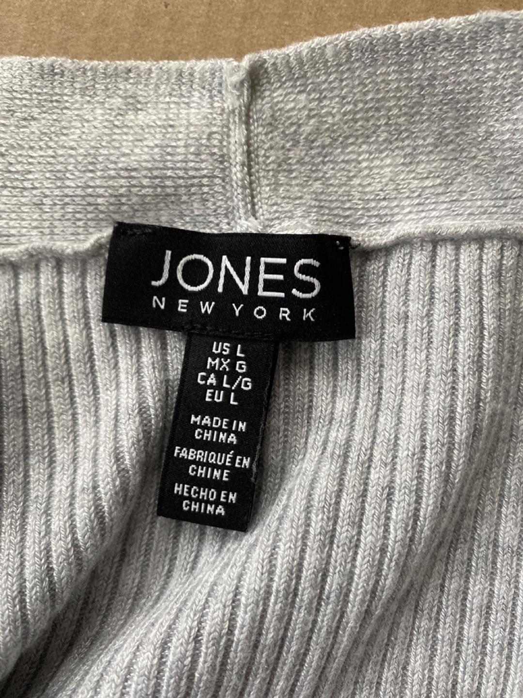 Jones New York Grey Cardigan - Size L - photo 4
