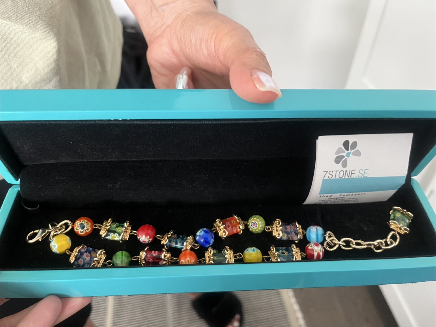 7stone.se Millefiori Glass Bracelet
