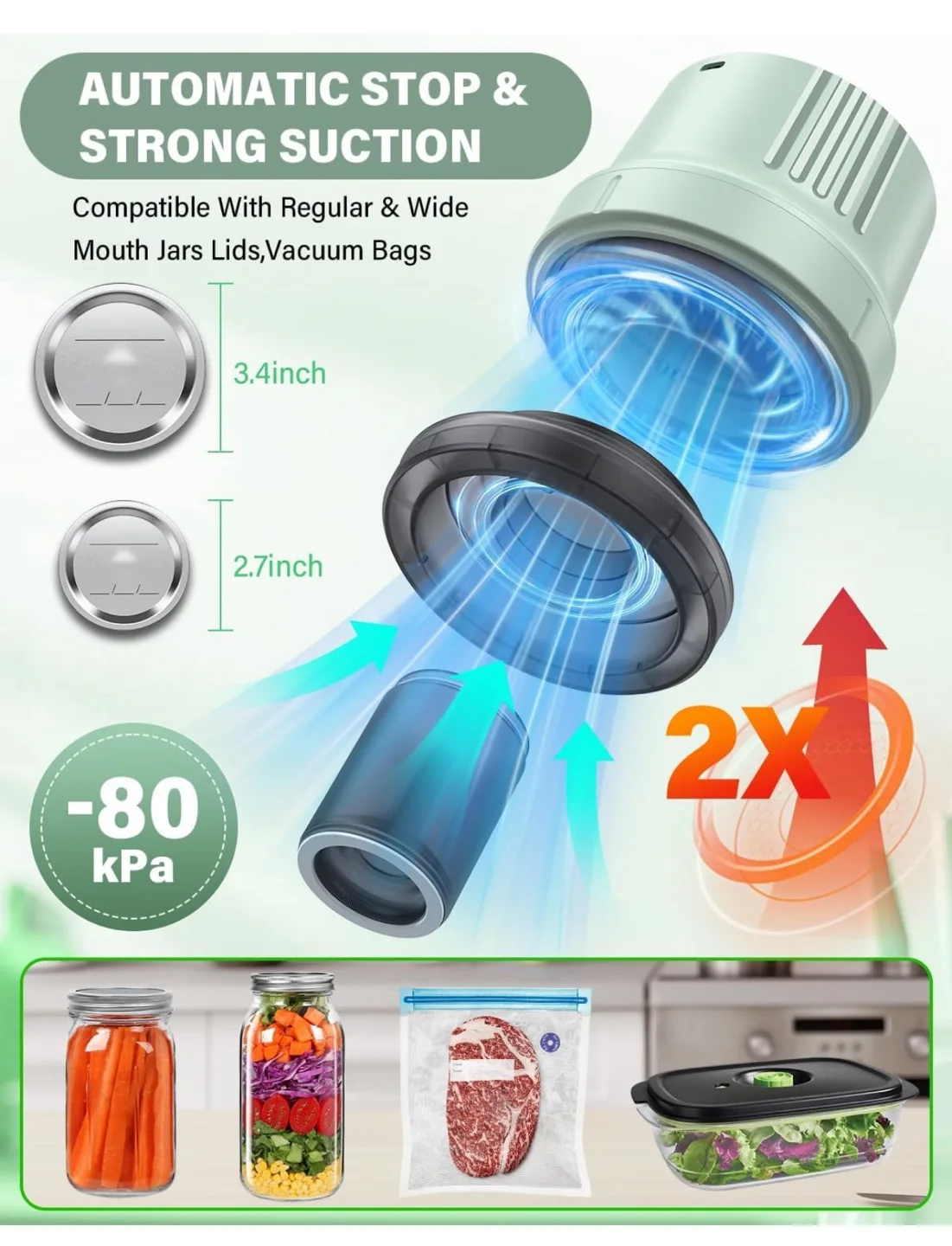 X7 Electric Vacuum Sealer image indicator(3)