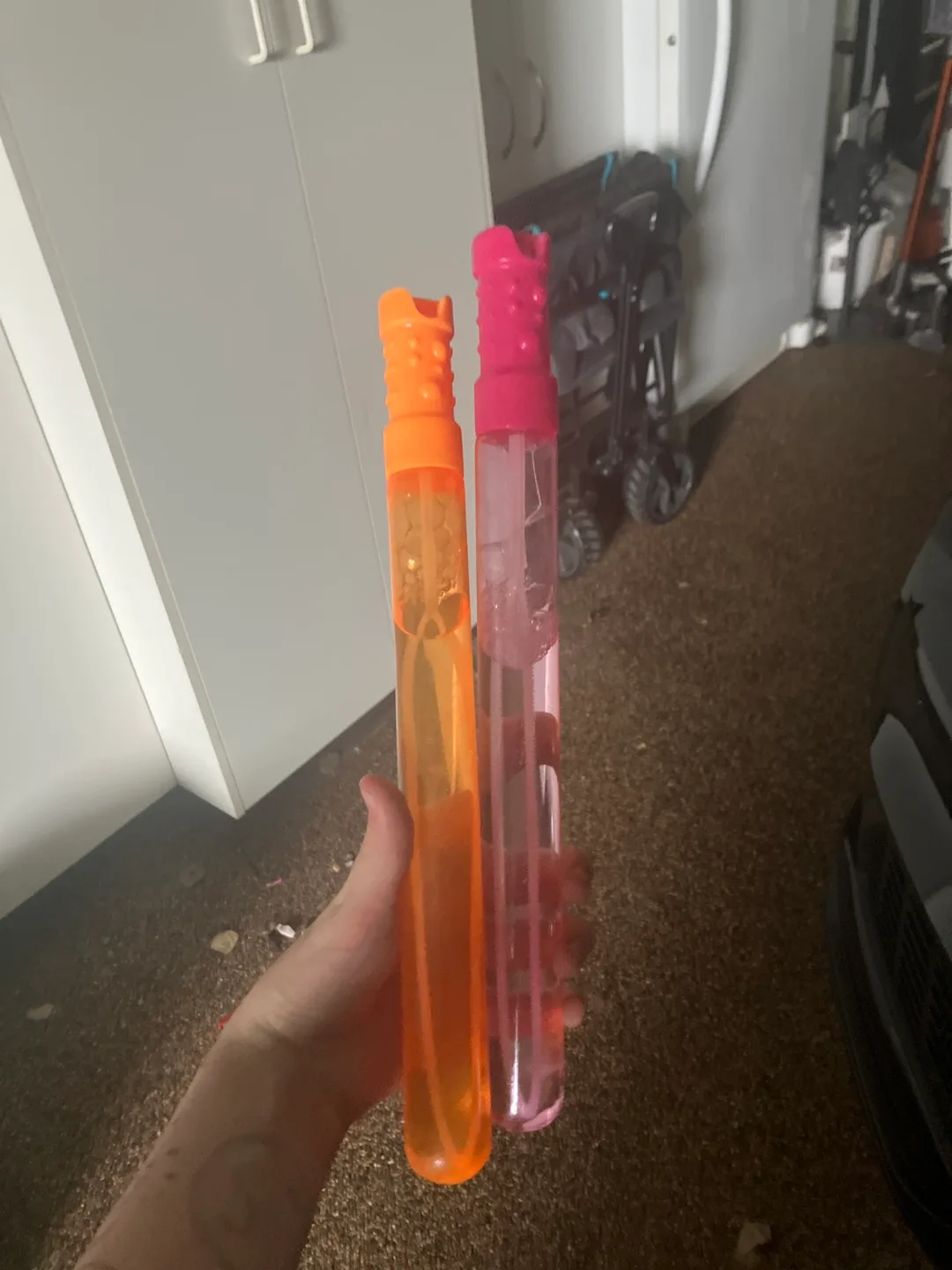 2 Bubble Wands - Orange & Pink thumbnail