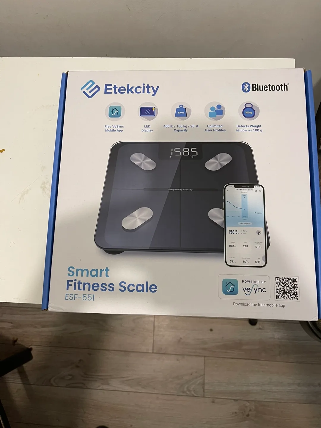 Etekcity Smart Fitness Scale ESF-551 - New in Box! thumbnail