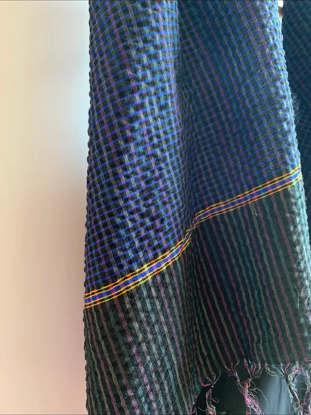 ✨Woven Scarf - Blue & Black image indicator(4)