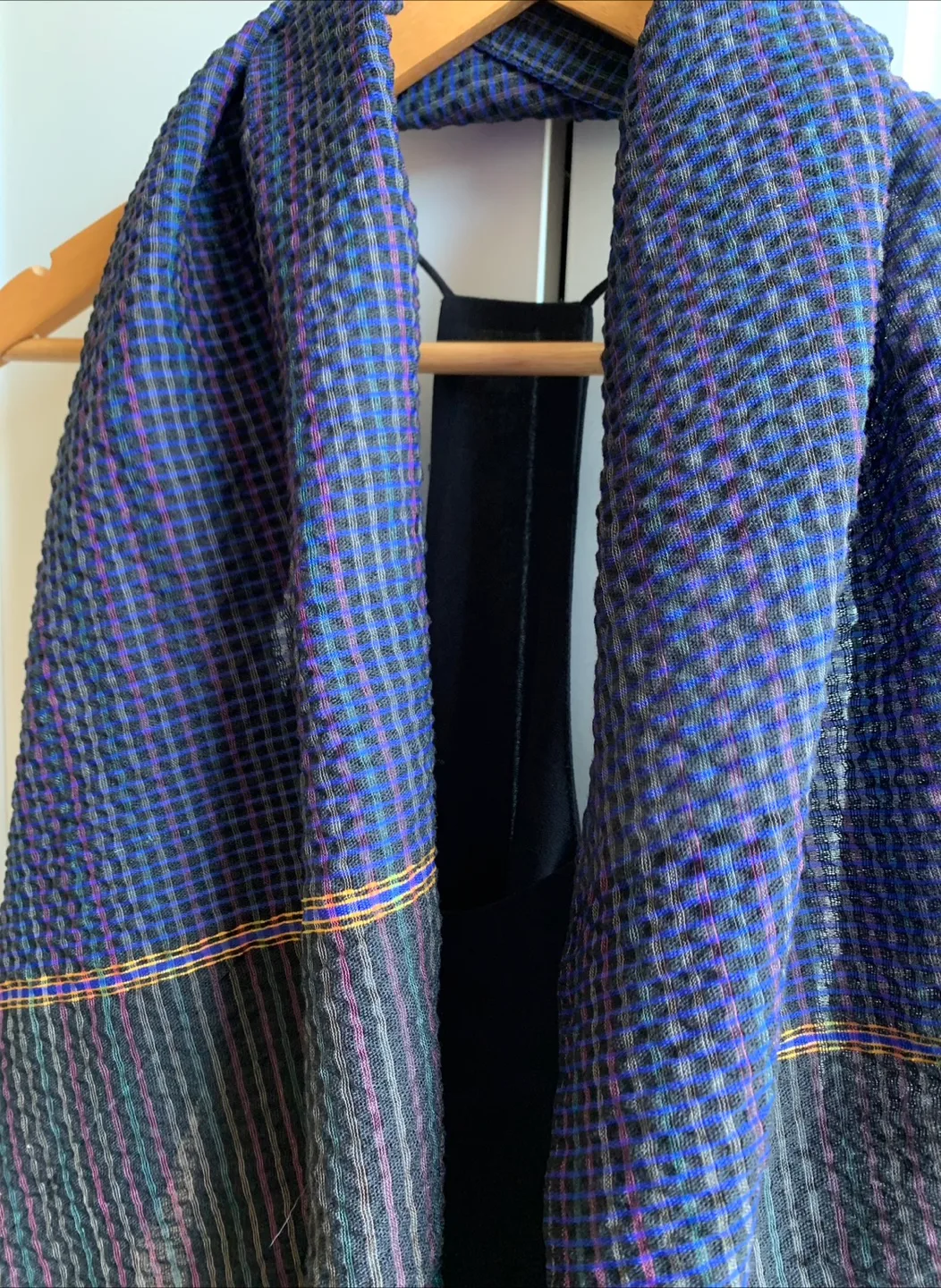 ✨Woven Scarf - Blue & Black image indicator(2)
