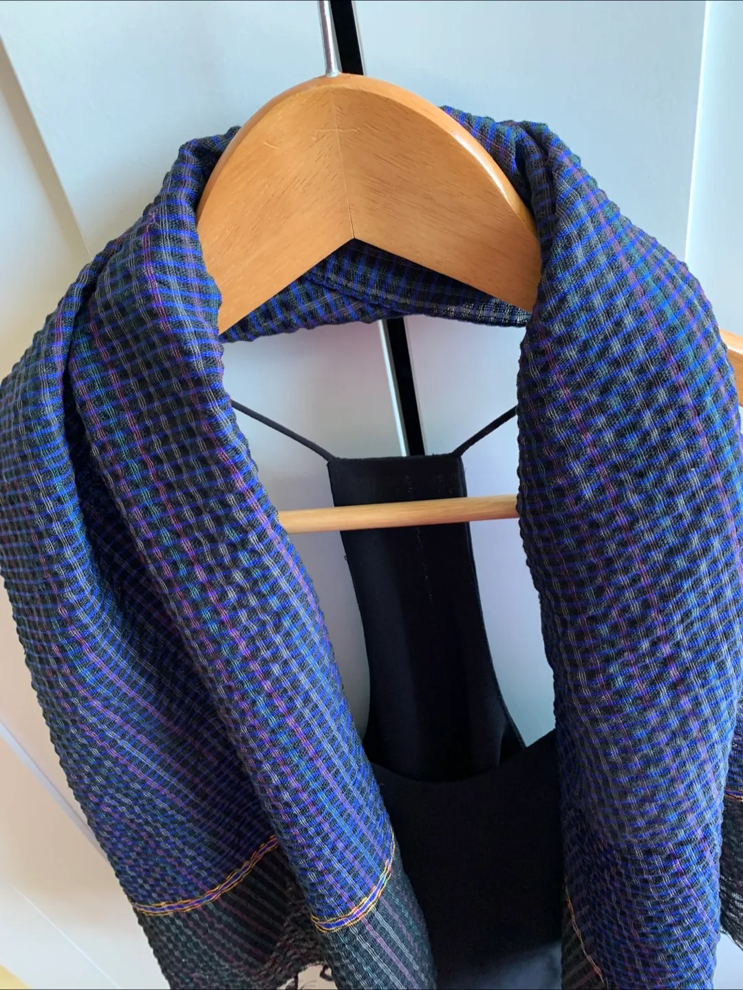 ✨Woven Scarf - Blue & Black image indicator(3)