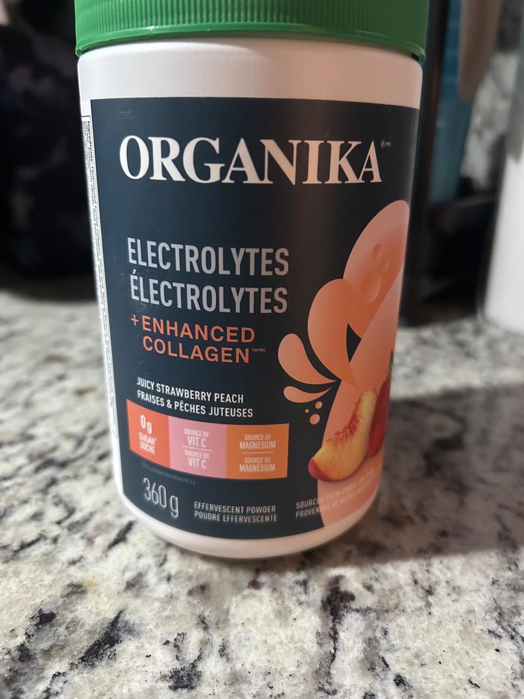 Organika Electrolytes + Enhanced Collagen - Strawberry Peach