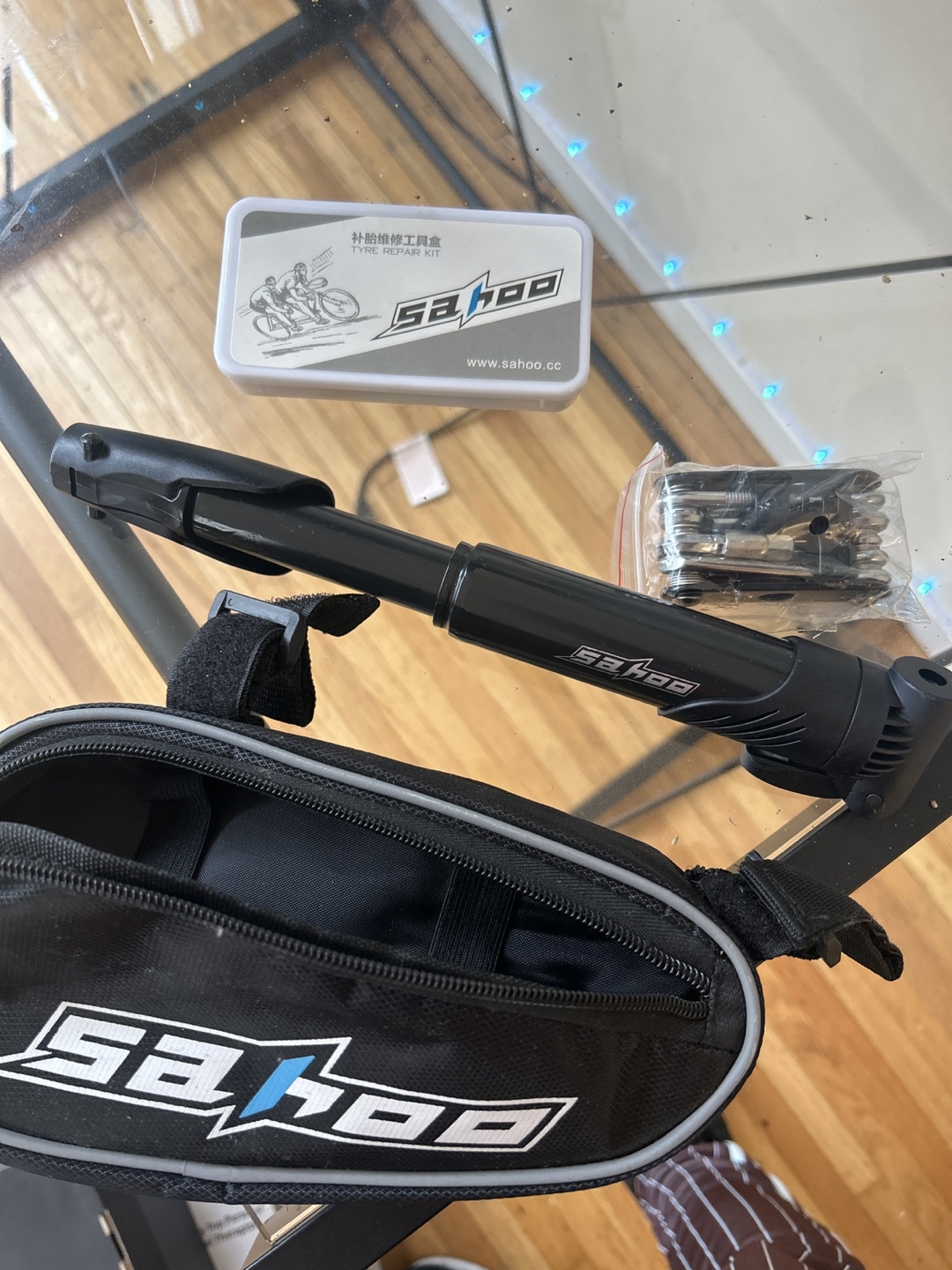 SAHOO Bike Repair Kit with Pump and Bag
