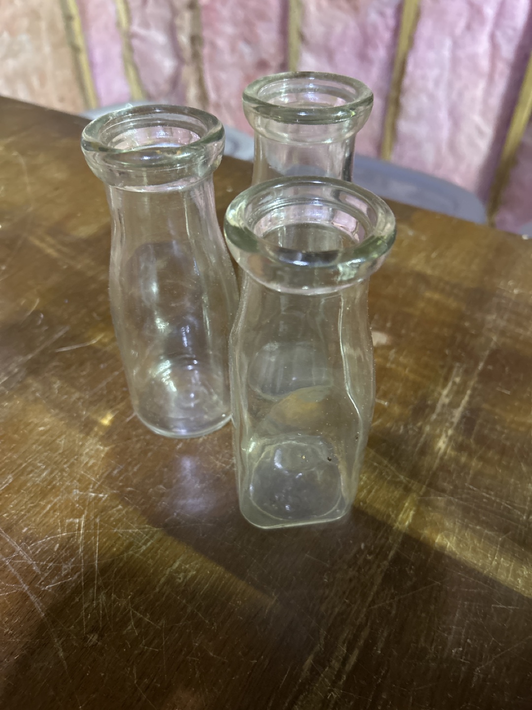 Vintage Glass Milk Bottles