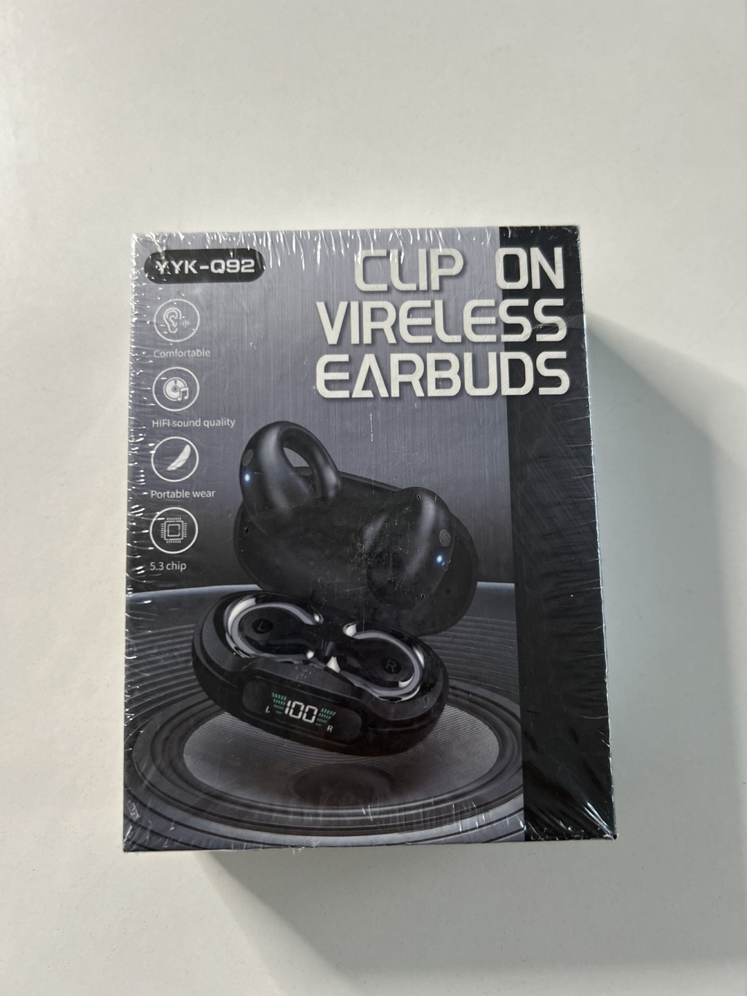 YK-Q92 Clip On Wireless Earbuds - New
