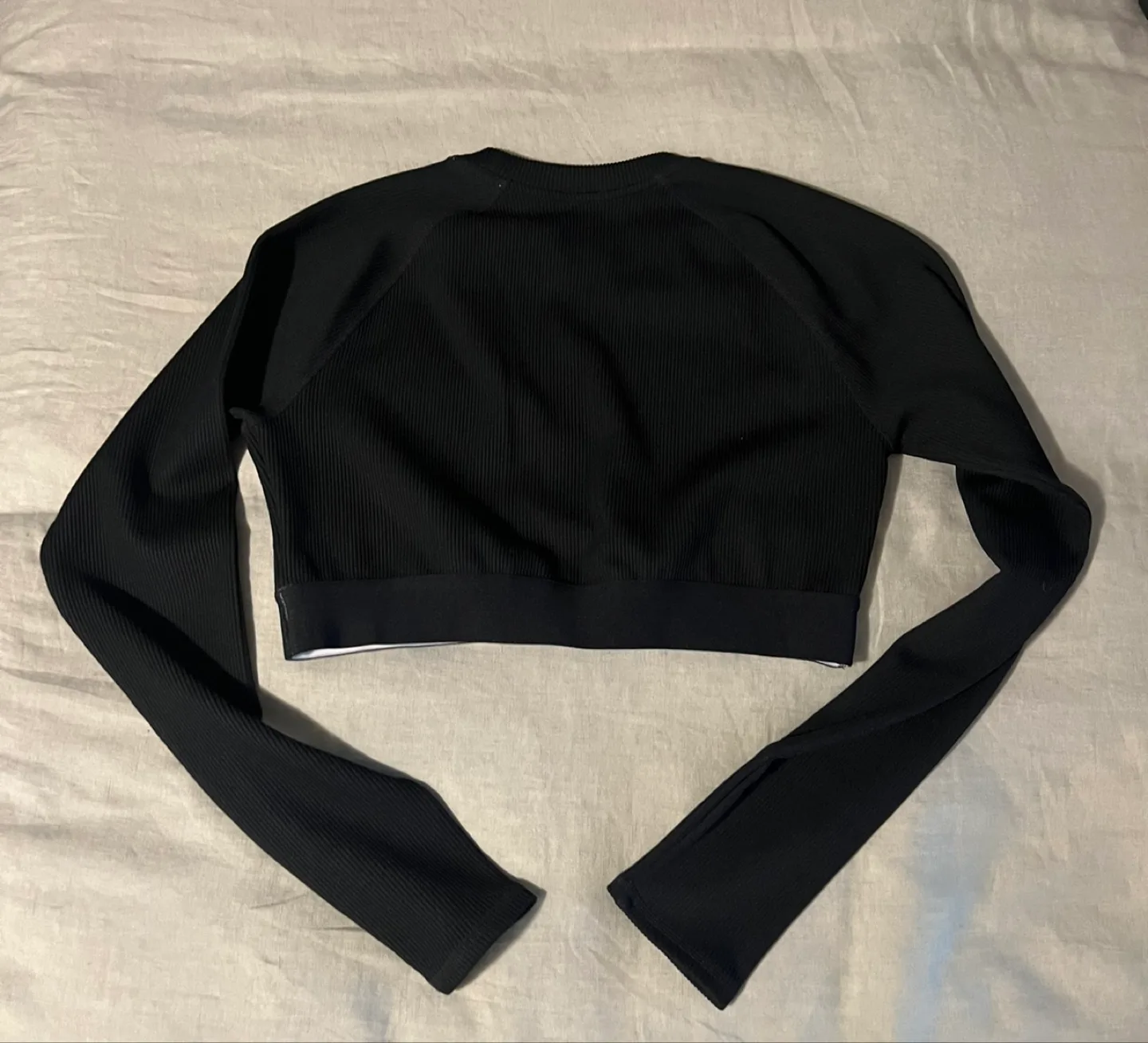 Nike ribbed long sleeve crop top - medium image indicator(8)