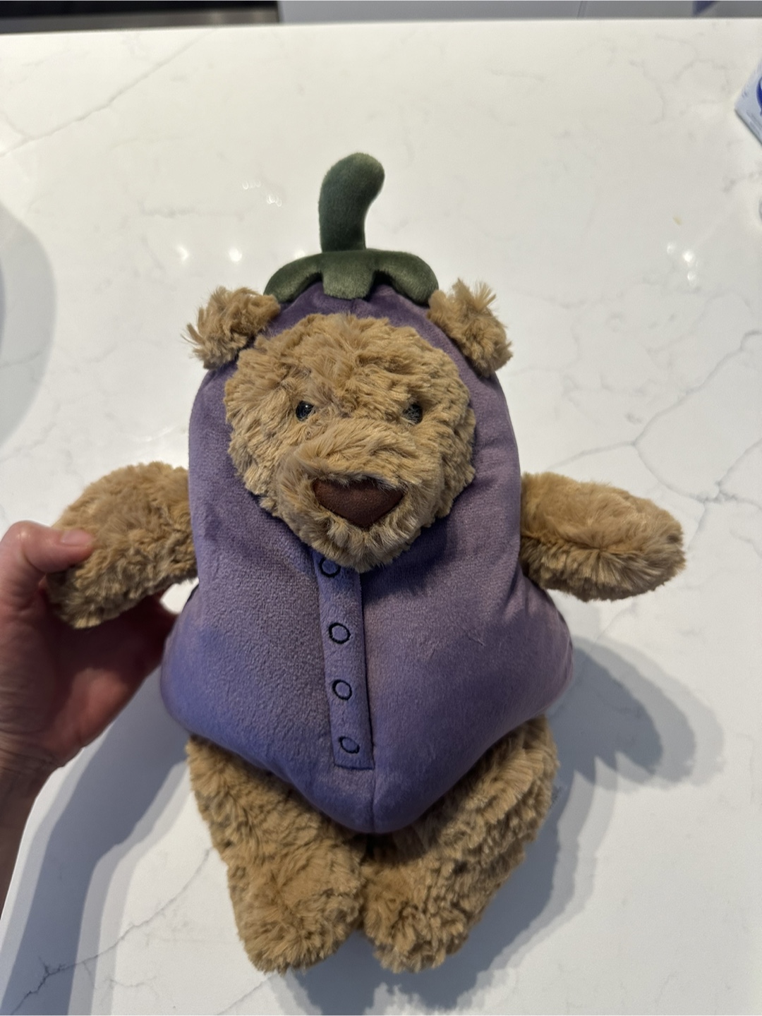BNWT Jellycat Bartholomew Bear Eggplant