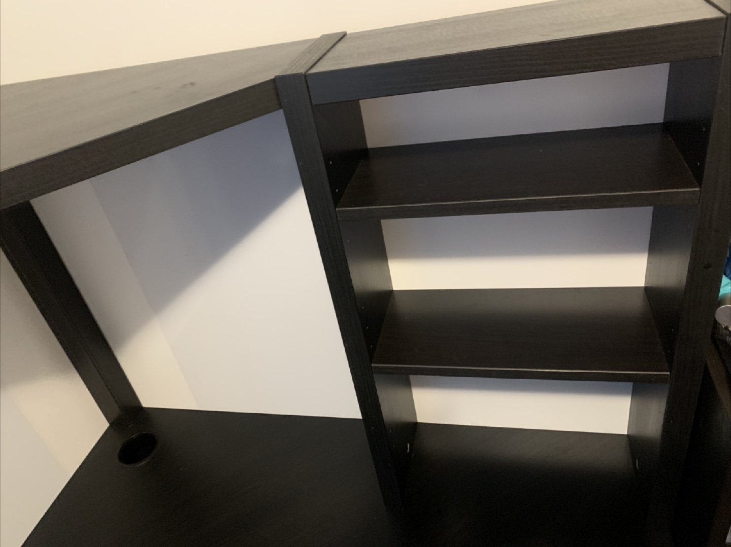 IKEA Corner Desk with Shelving - Black - photo 3