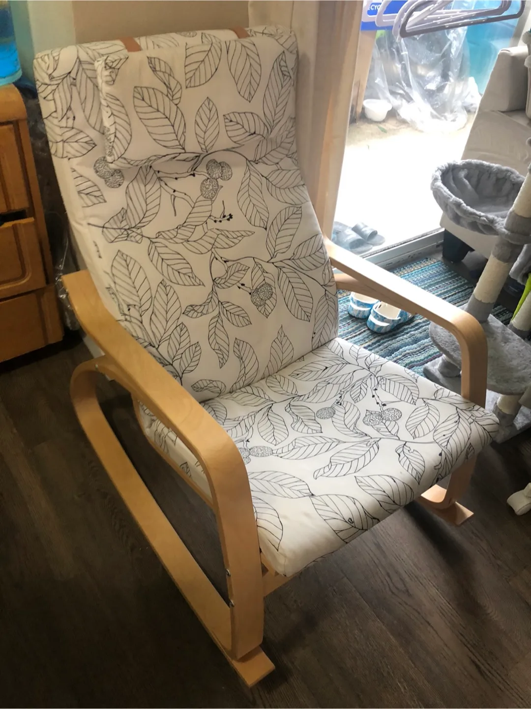 IKEA Poang Rocking Chair - Leaf Pattern thumbnail