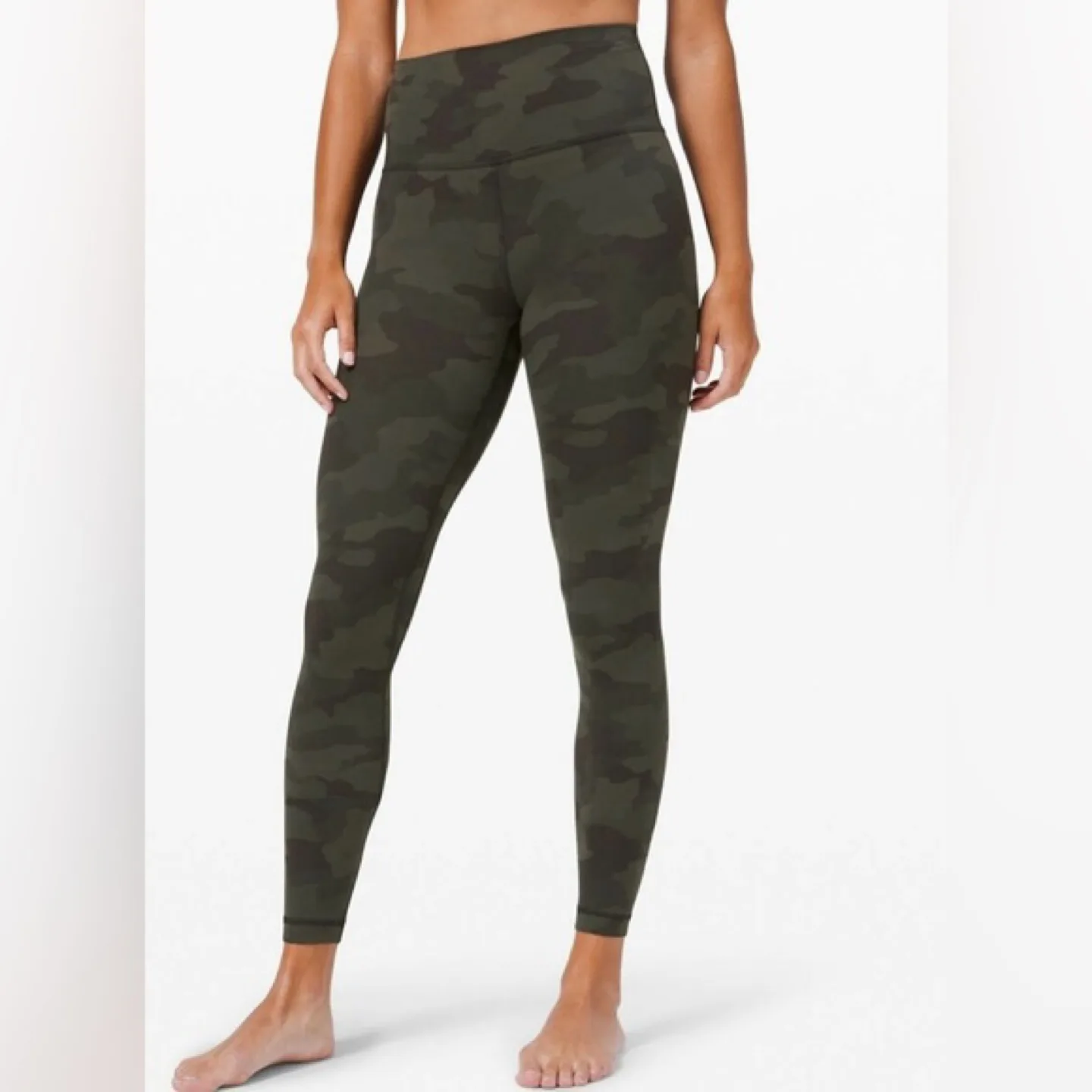 Lululemon Align Leggings, Camo Print Green Color Size 4 thumbnail