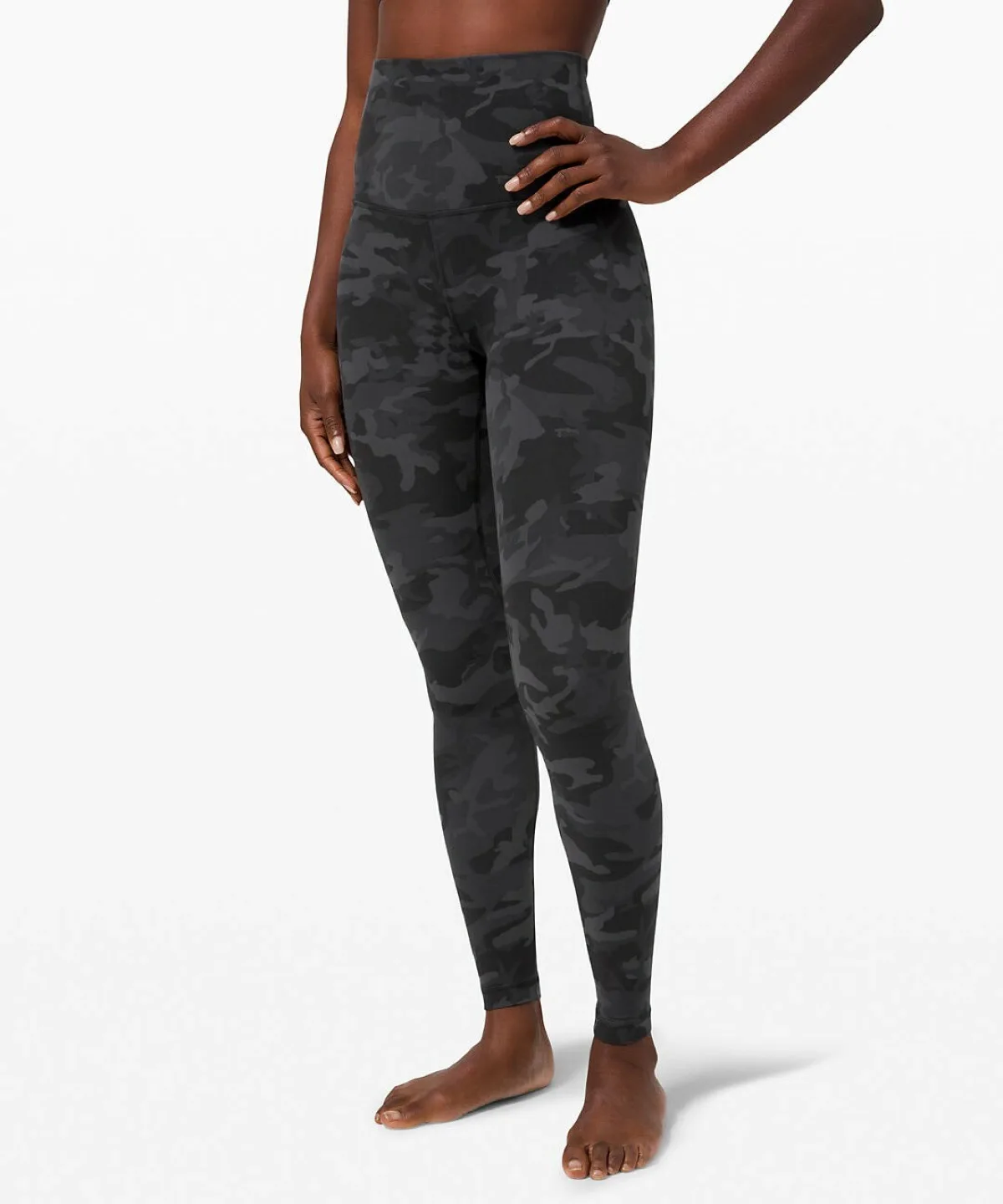 Lululemon Align HR Pant 28" Camo Pattern Black size 4 thumbnail