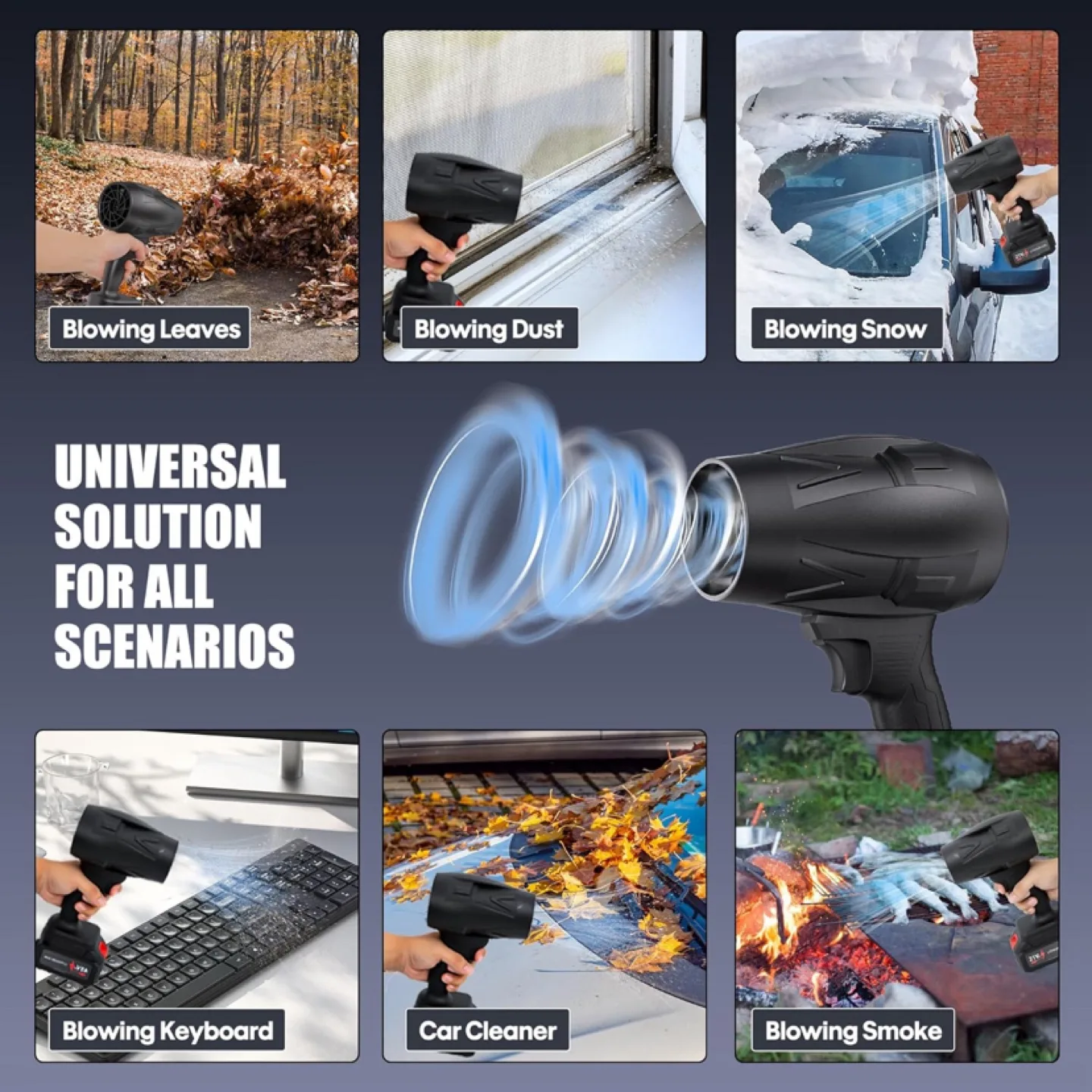 Cordless Turbo Jet Blower , High-Speed Motor image indicator(7)