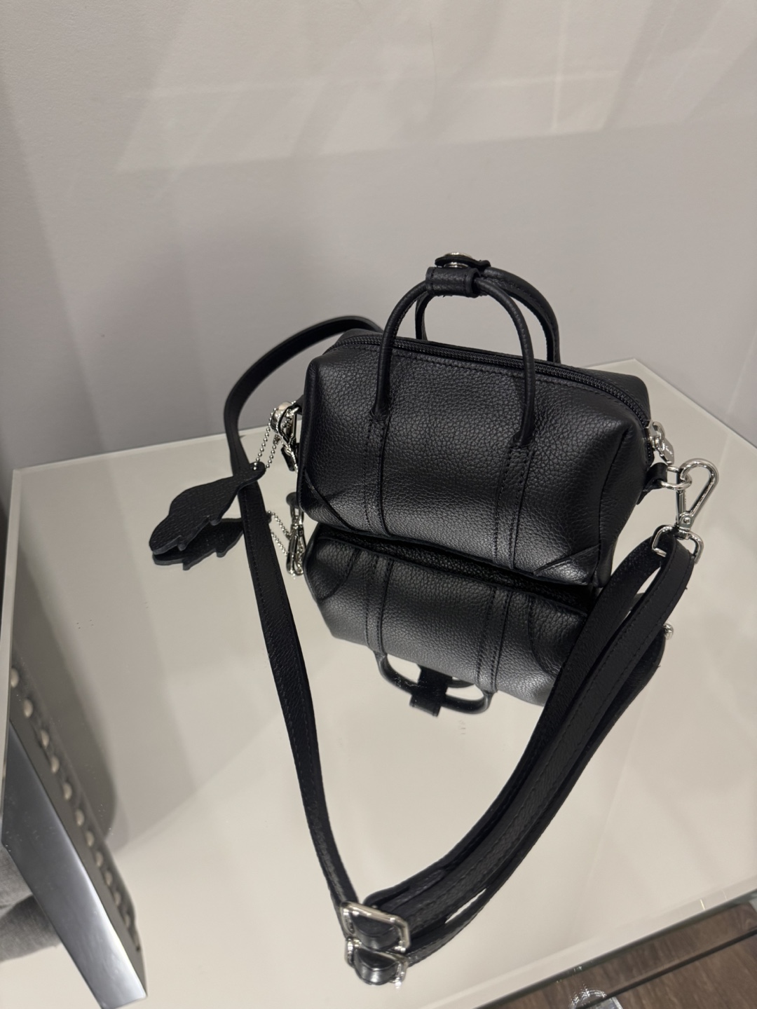 Roots  Mini Canada Bag - Black Leather