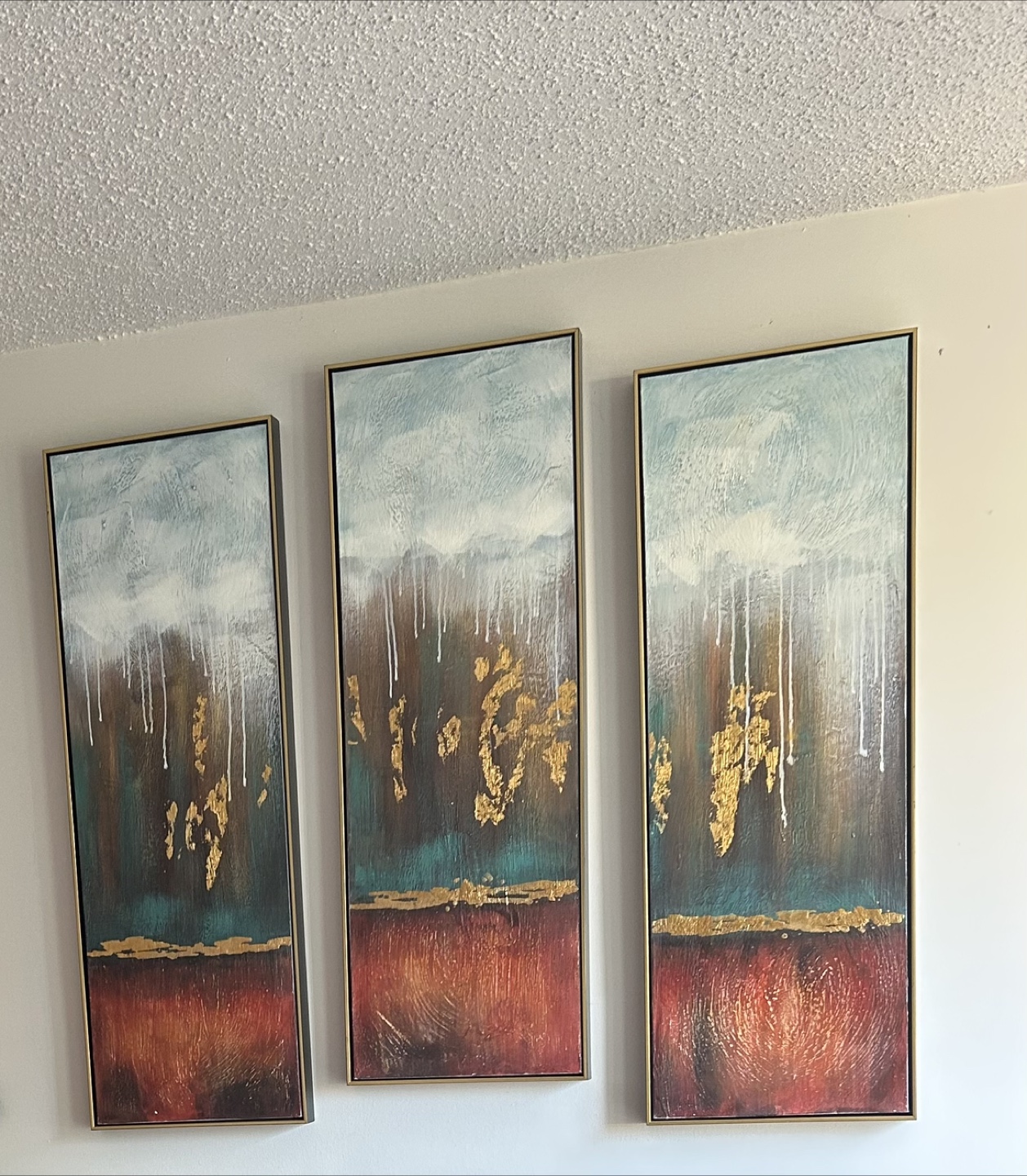 Set of 3 Framed Abstract Wall Art