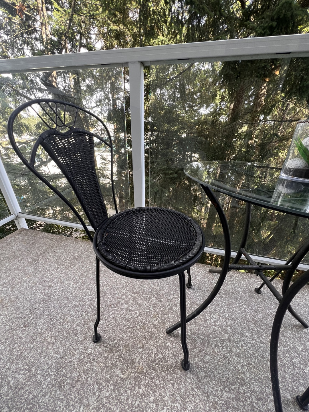 Wicker Patio Chair - Black - photo 4