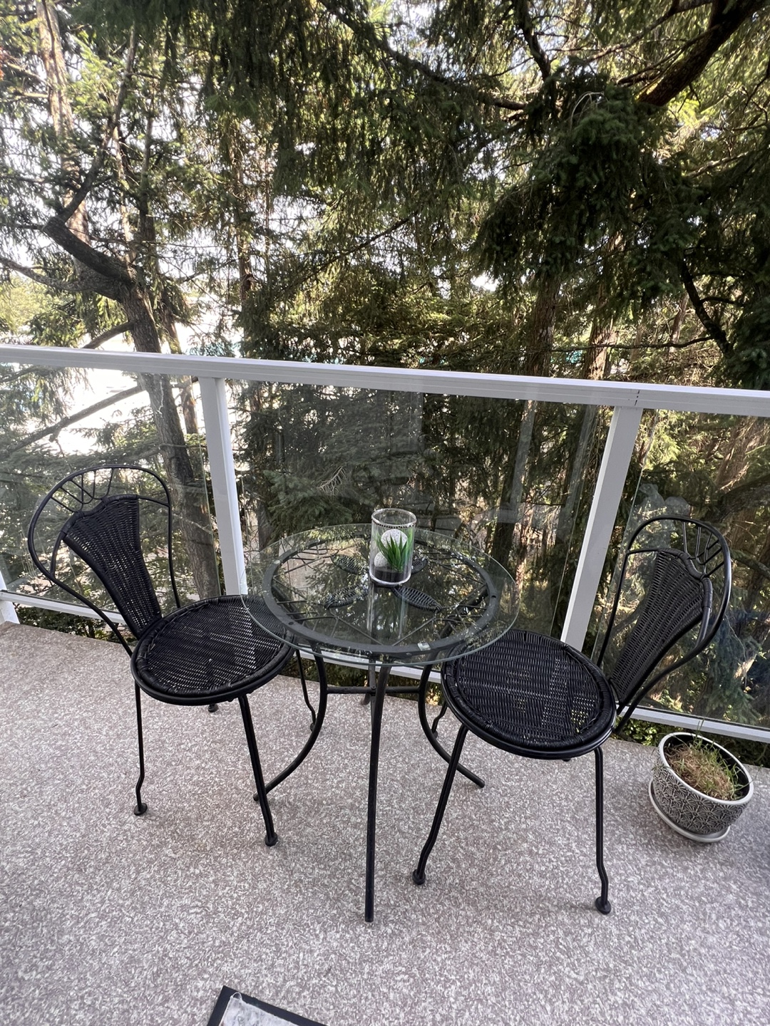 Wicker Patio Chair - Black