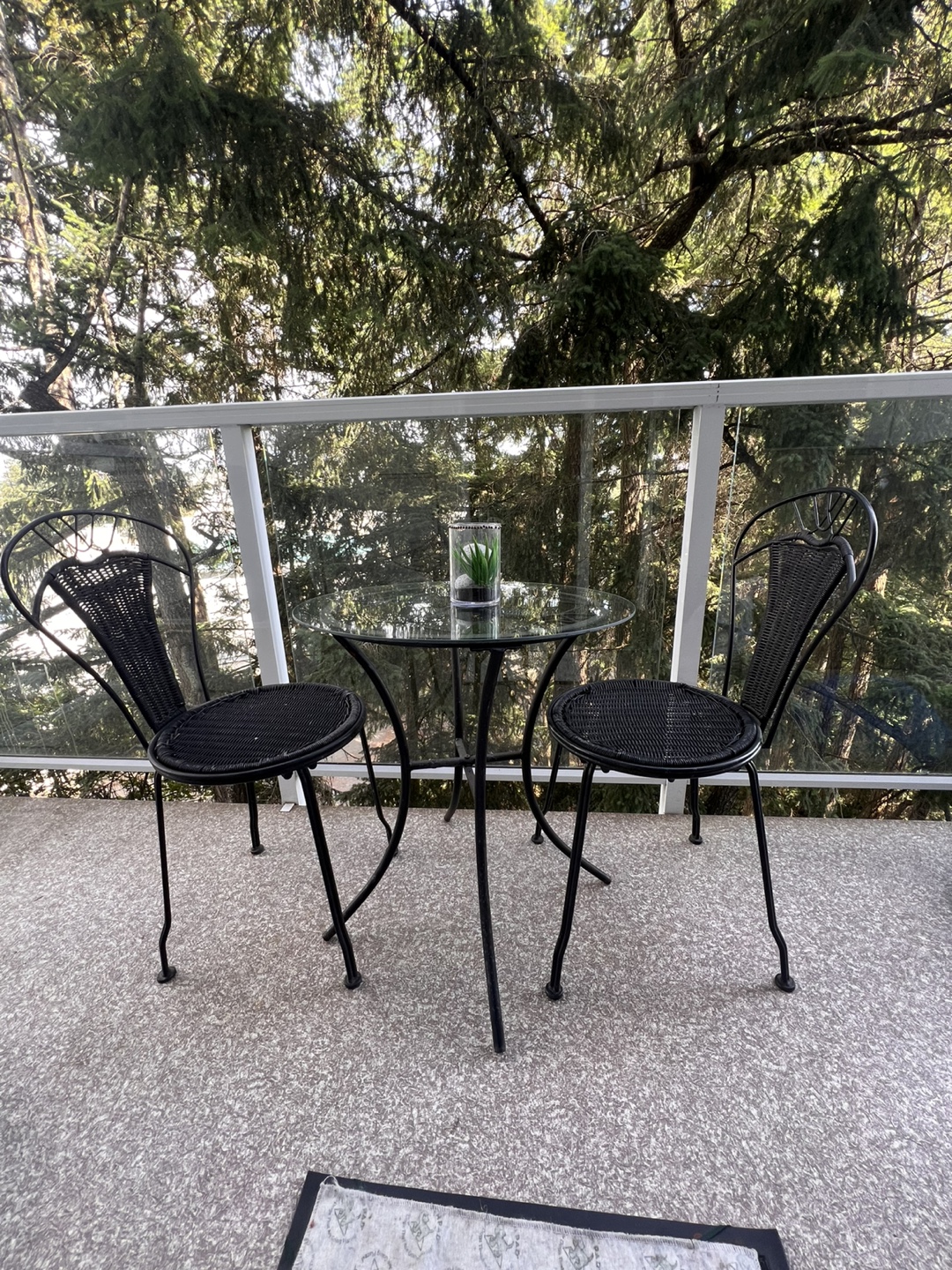 Wicker Patio Chair - Black - photo 2