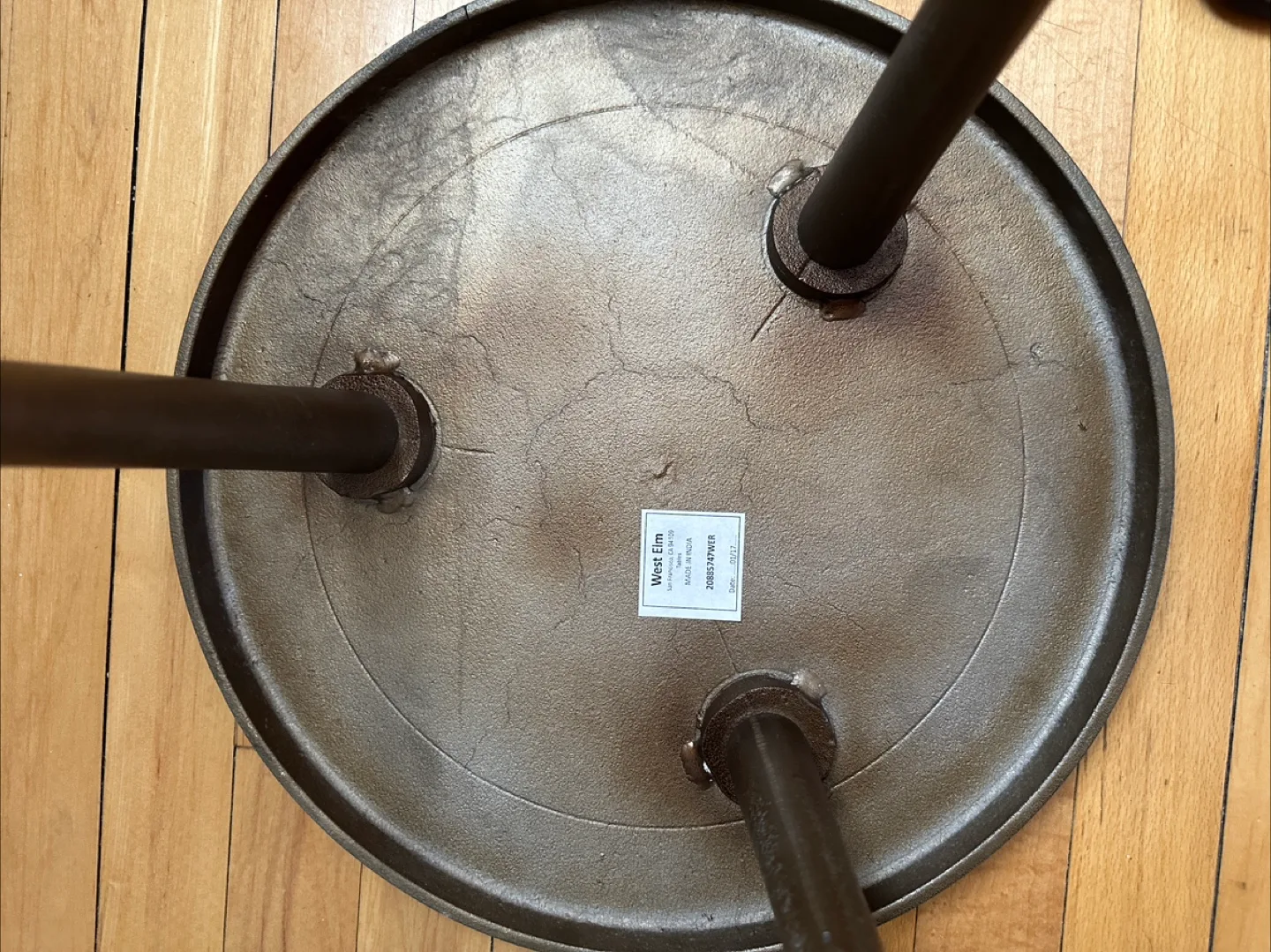 West Elm Martini Side Table - Antique Brass Finish thumbnail
