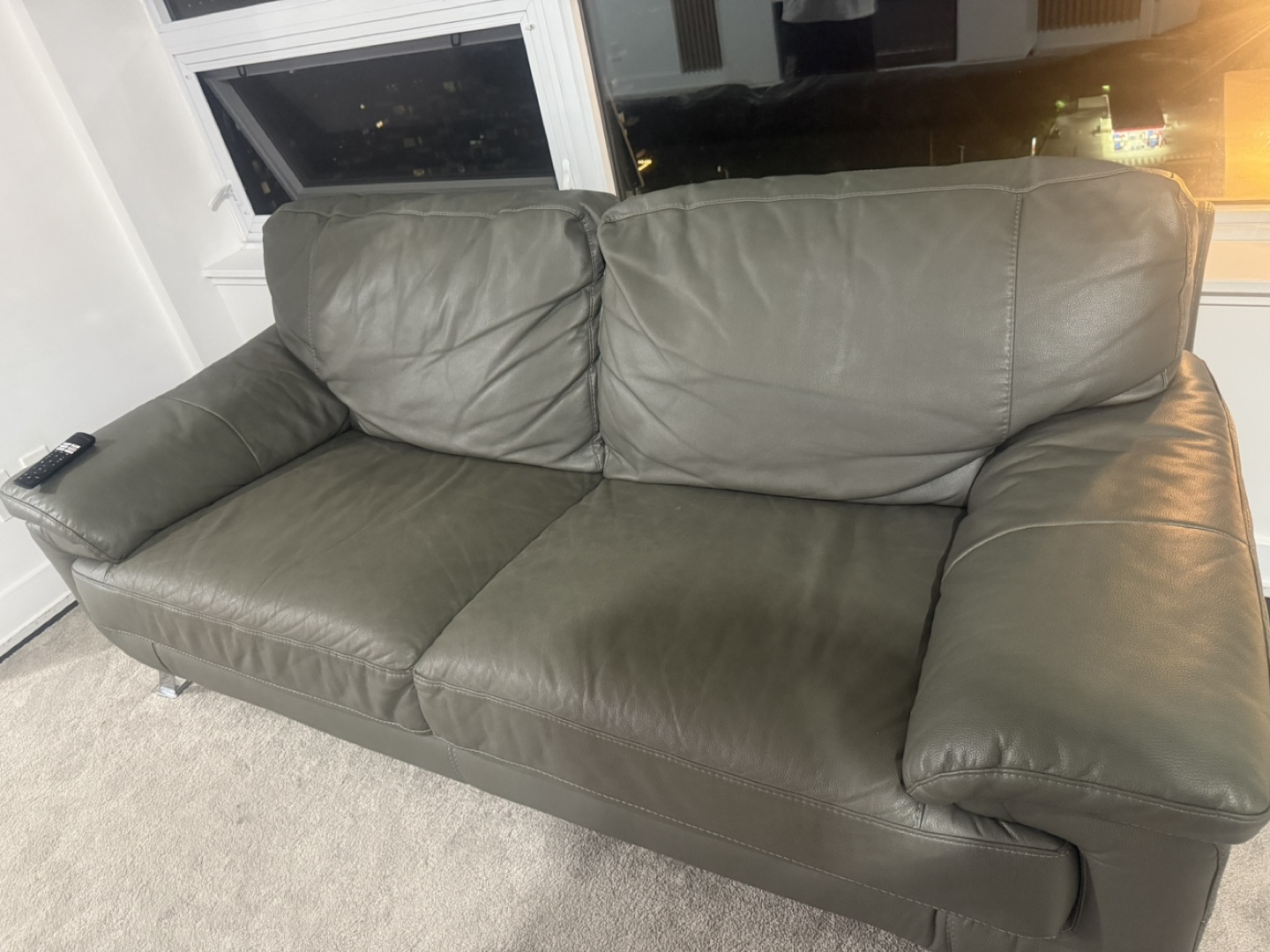 Leather Sofa - Grey both - photo 2
