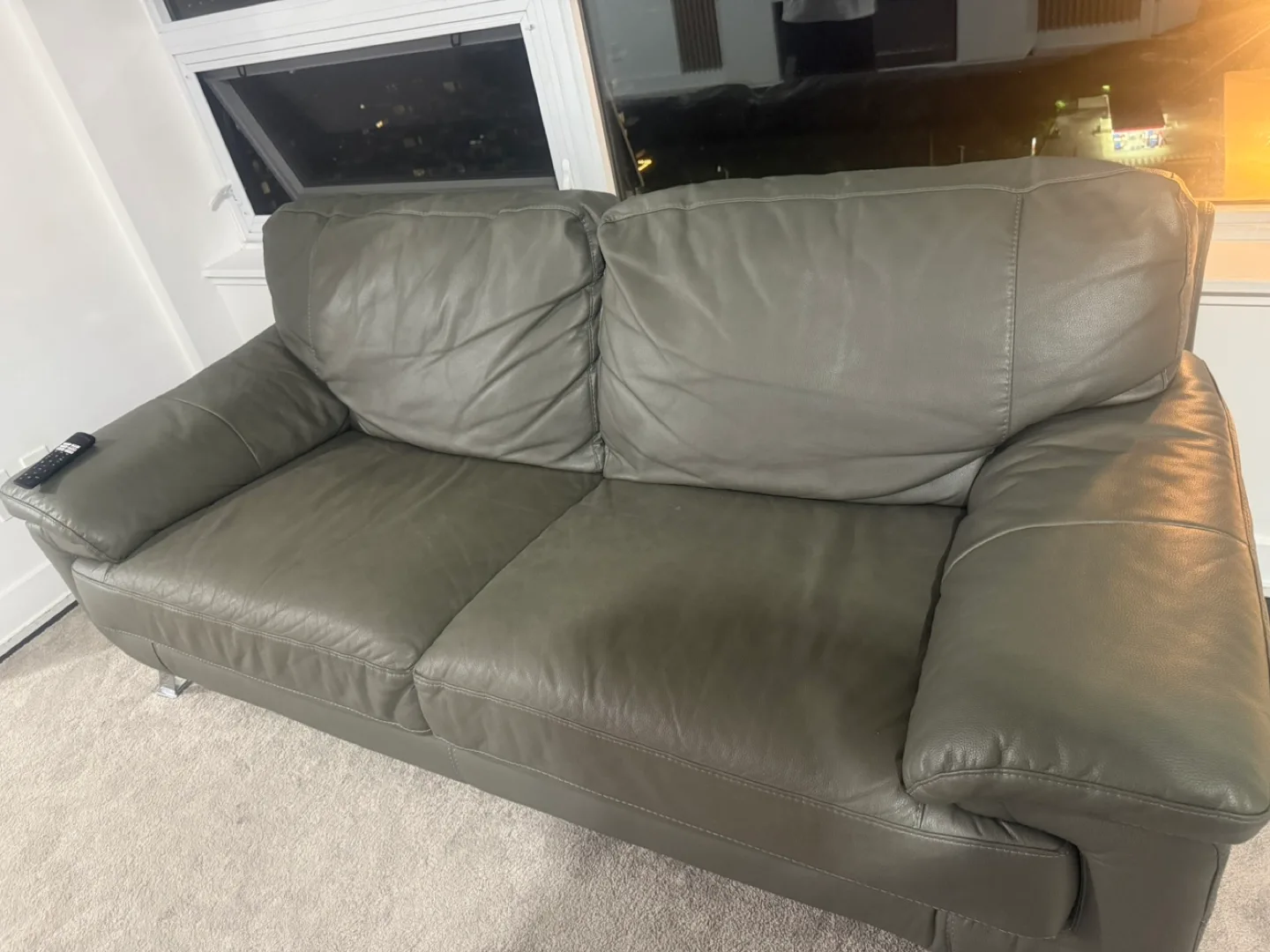 Leather Sofa - Grey both image indicator(2)